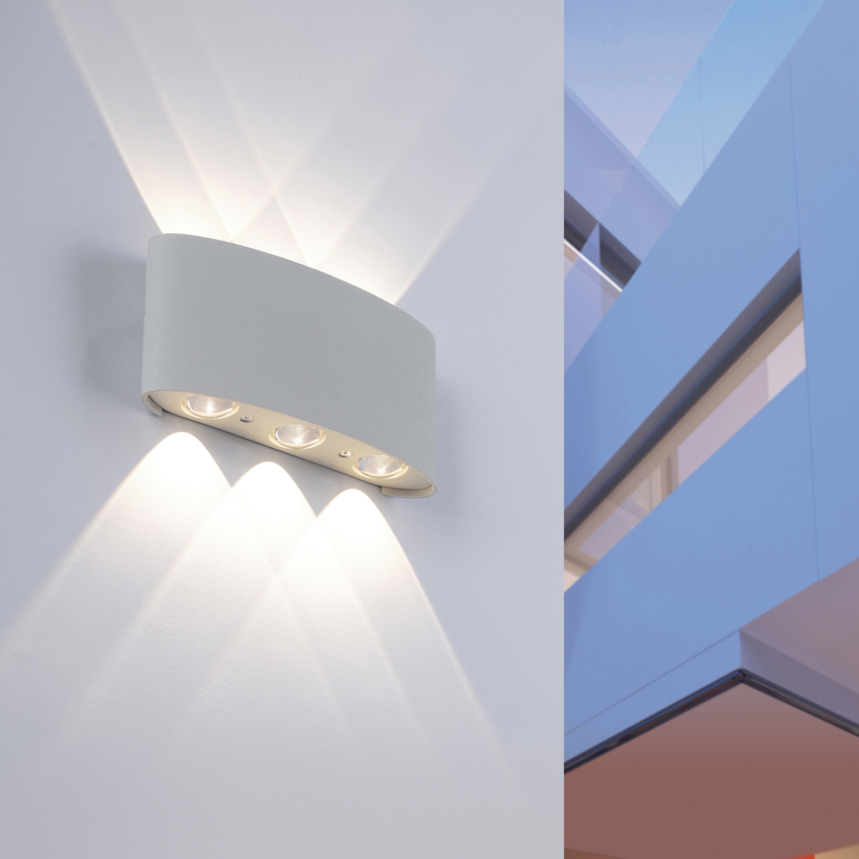 PAUL NEUHAUS LED-Wandleuchte 9488-21 silber, 4,8 W, 720 lm, 3000 K, IP54