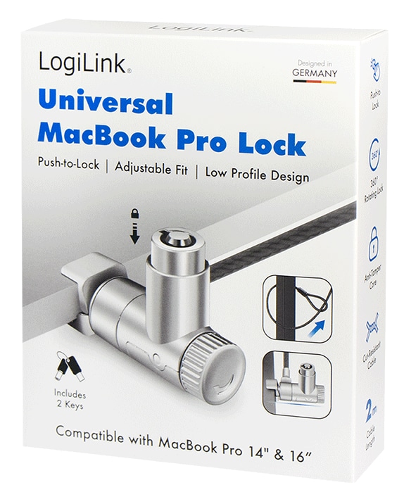 LOGILINK MacBook Pro Notebookschloss NBS015