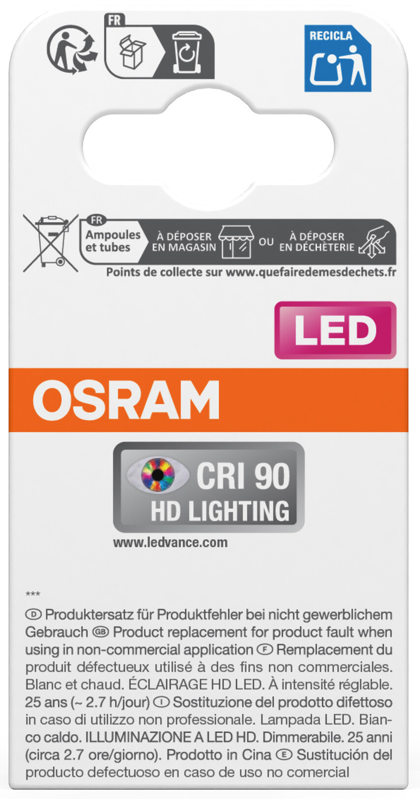 OSRAM LED-Lampe SUPERSTAR, dimmbar, GU10, 6,9W, 2700K, EEK: E, 650lm, IP20, warmweiß