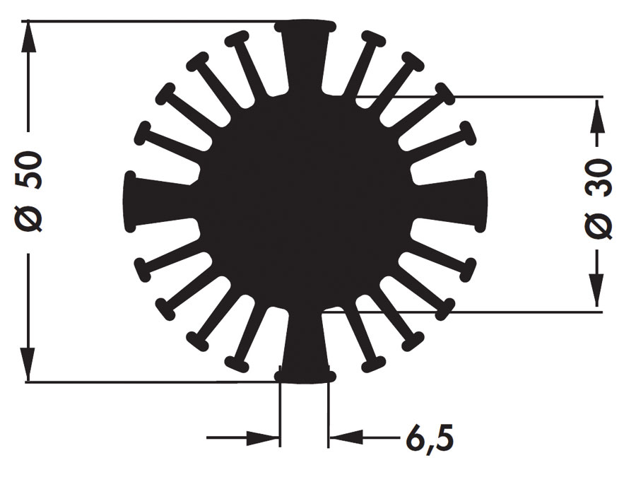 FISCHER ELEKTRONIK Kühlkörper für COB-LED SK60210SA