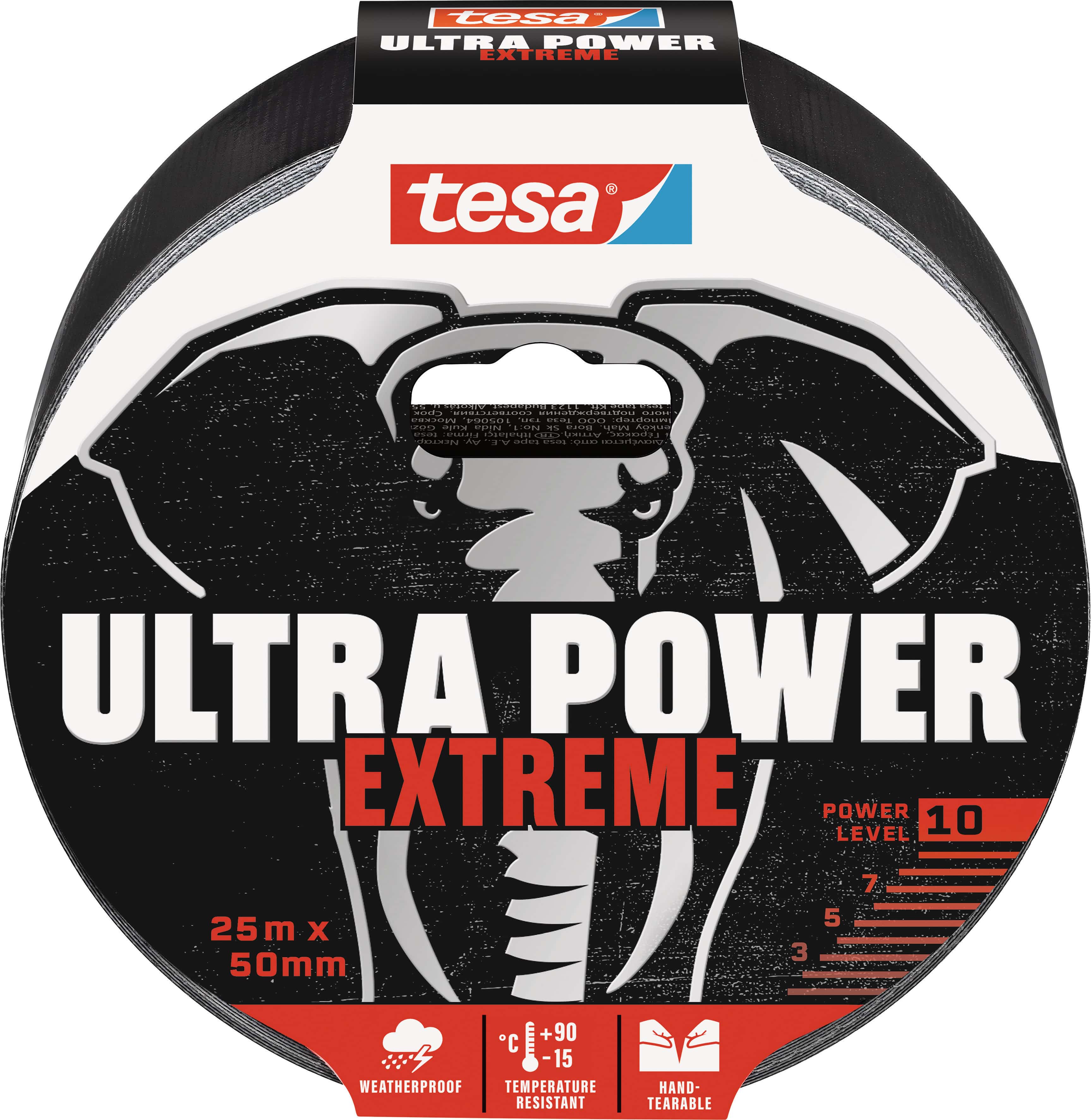 TESA Ultra Power Extreme, Reparaturband, 50 mm x 25 m, schwarz