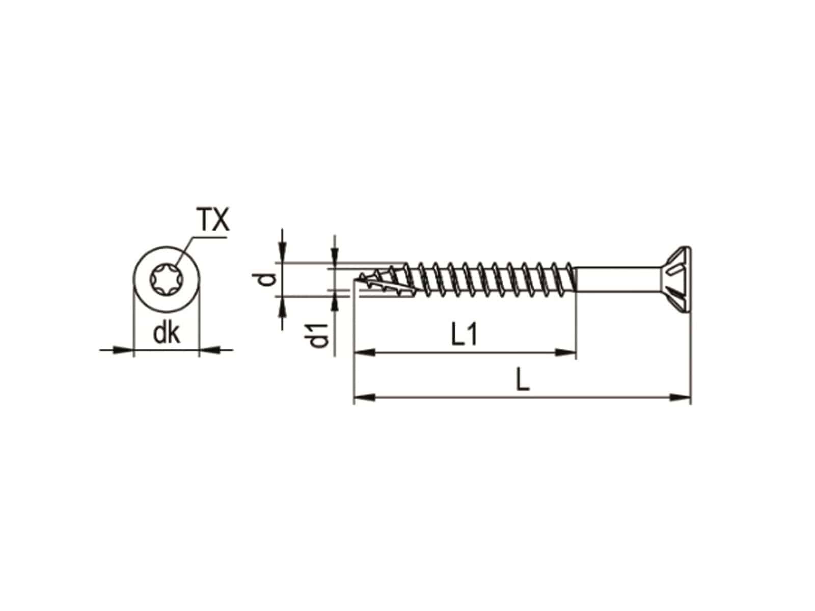 REISSER Spanplattenschrauben R2 plus, Flaseko, Teilgewinde, 4,0 x 40, Stahl, Schneidkerbe, 200 Stück