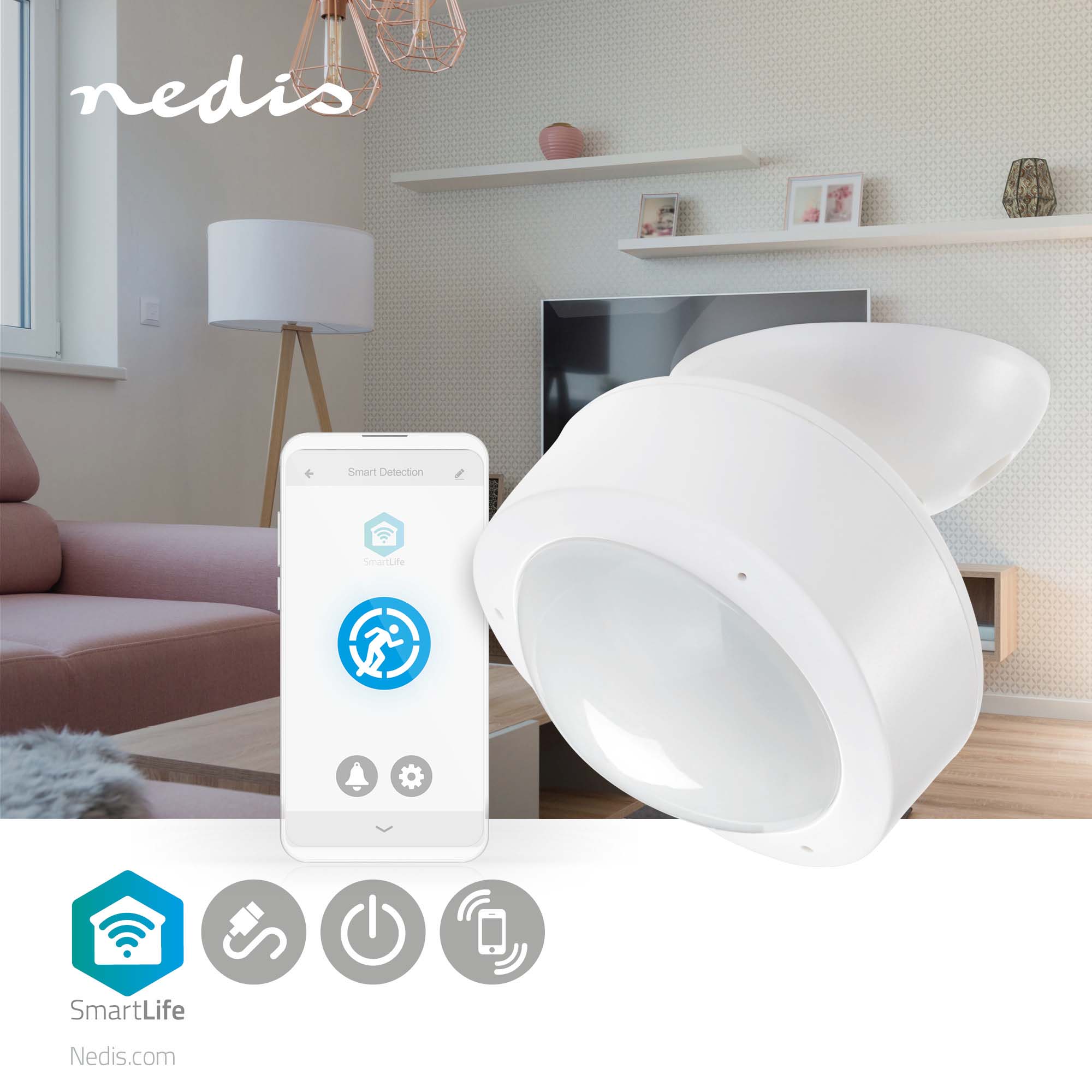 NEDIS Bewegungssensor SmartLife, weiß