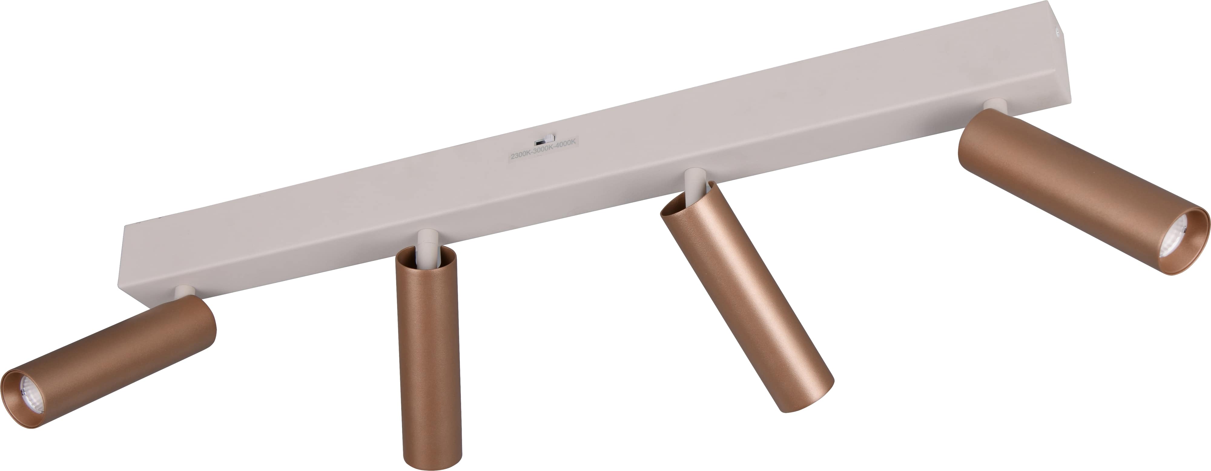 TRIO LED-Spotleuchte AMBALA, 849210465, 4-fach, 4x 5 W, 4x 500 lm, coffee
