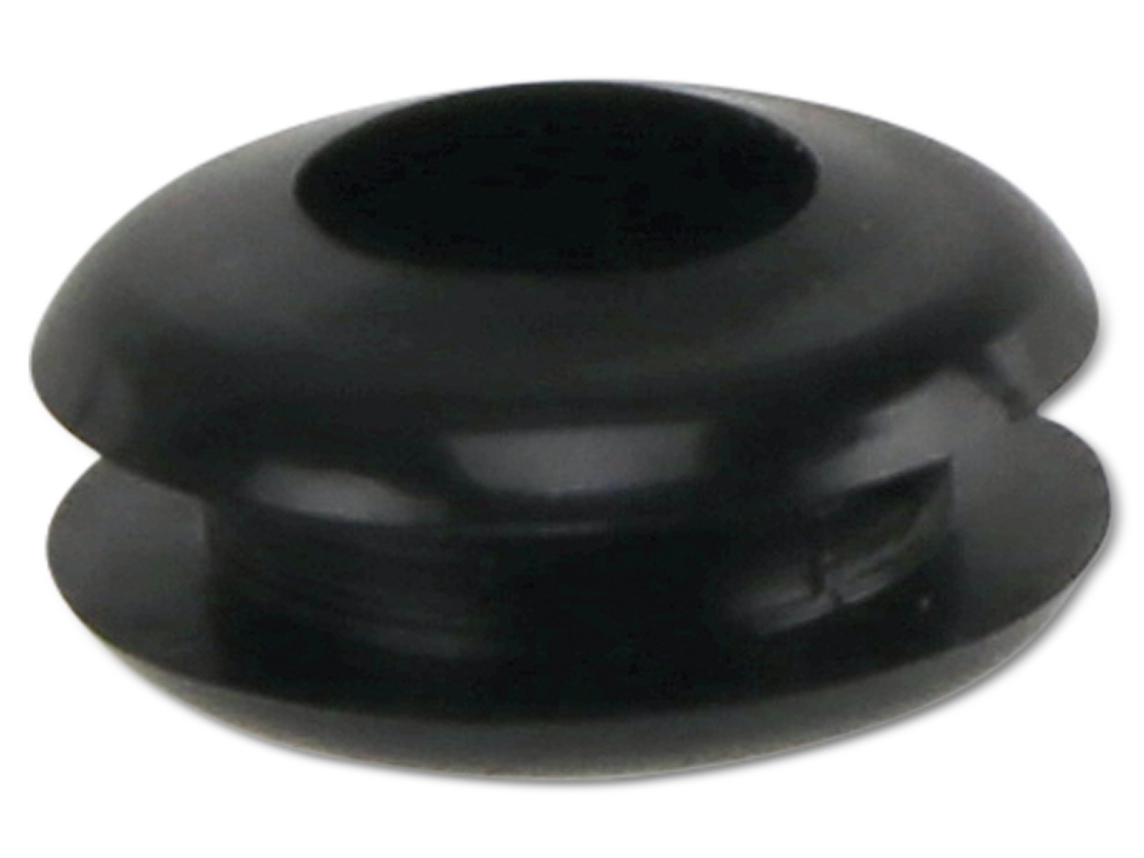 KSS Kabeldurchführungstülle PVC weich, schwarz, Plattenstärke 1,7, Loch-Ø 5, geschlossen, 1 Stück
