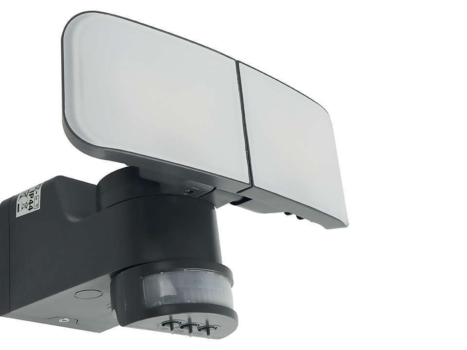 LED-Wandleuchte 872-B-G, 6W, 6500 K, 500 lm, kaltweiß, IP44, grau