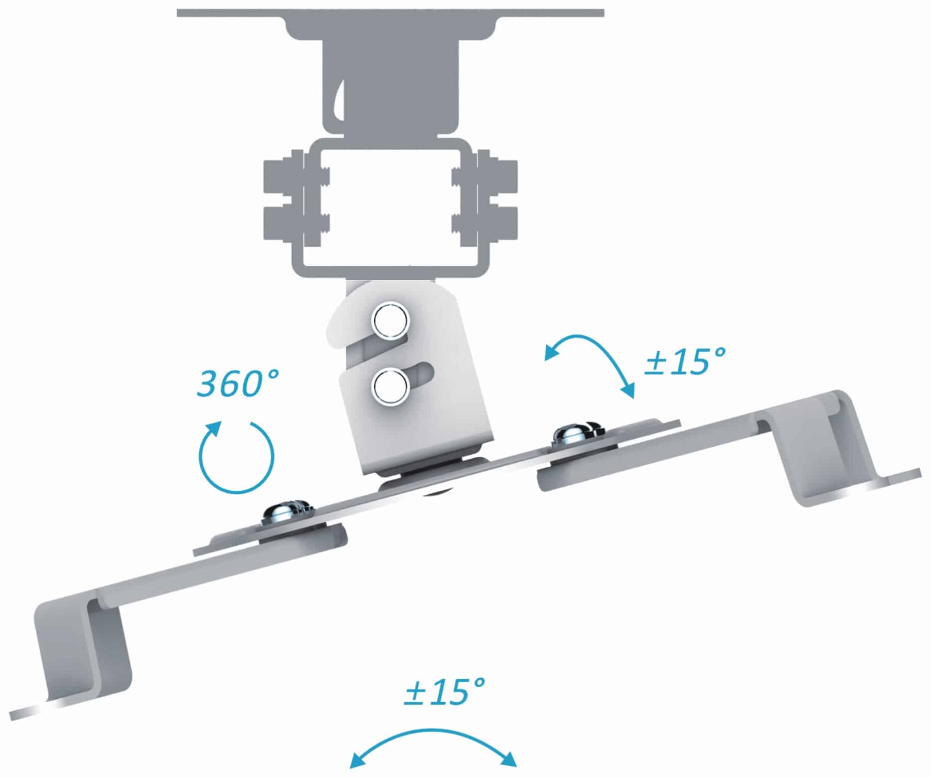 PUREMOUNTS Beamer-Deckenhalterung PM-Spider-10W, 54...320mm, weiß