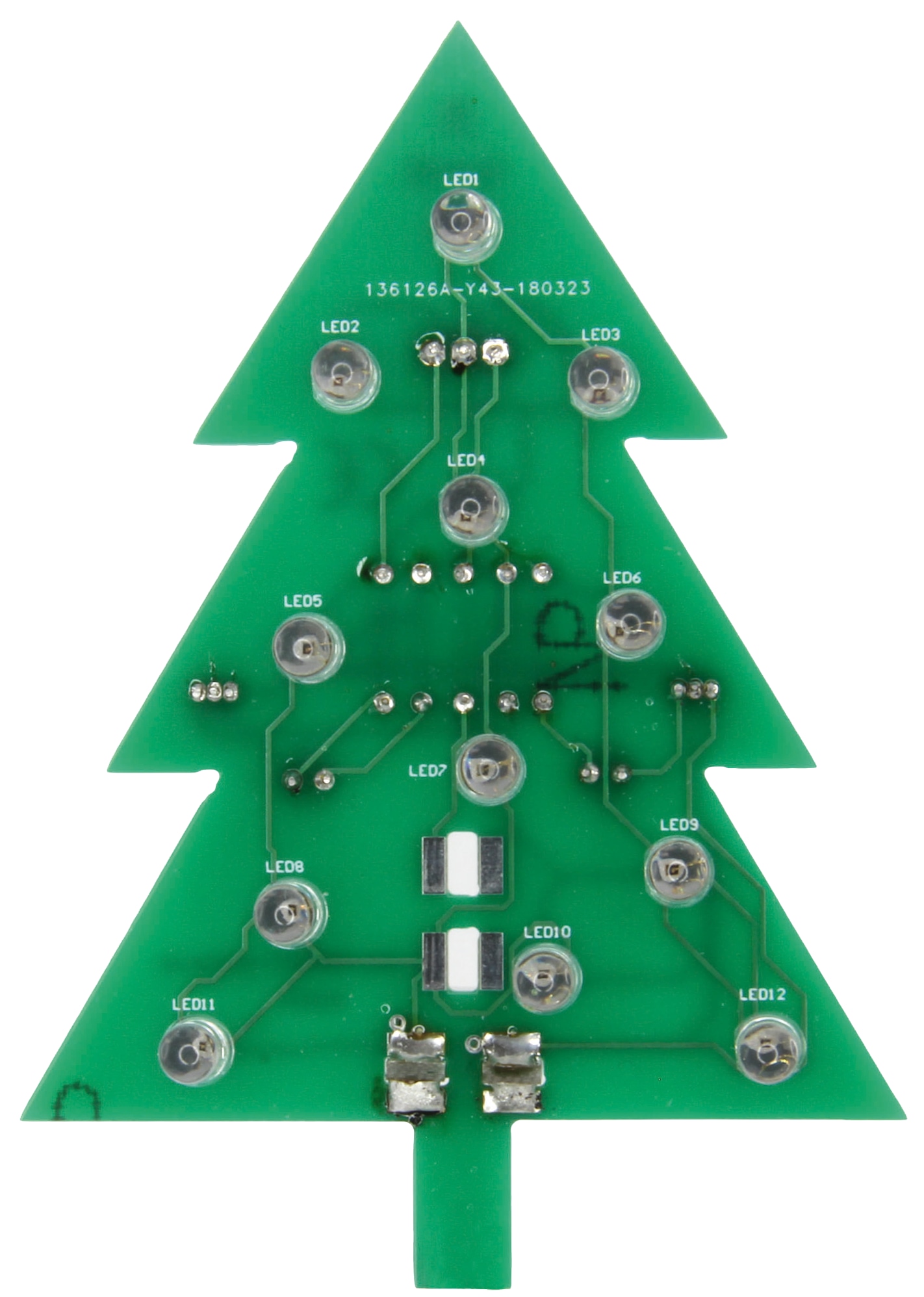 SOL-EXPERT Lötbausatz Weihnachtsbaum mit Kerzen-LEDs, 76335