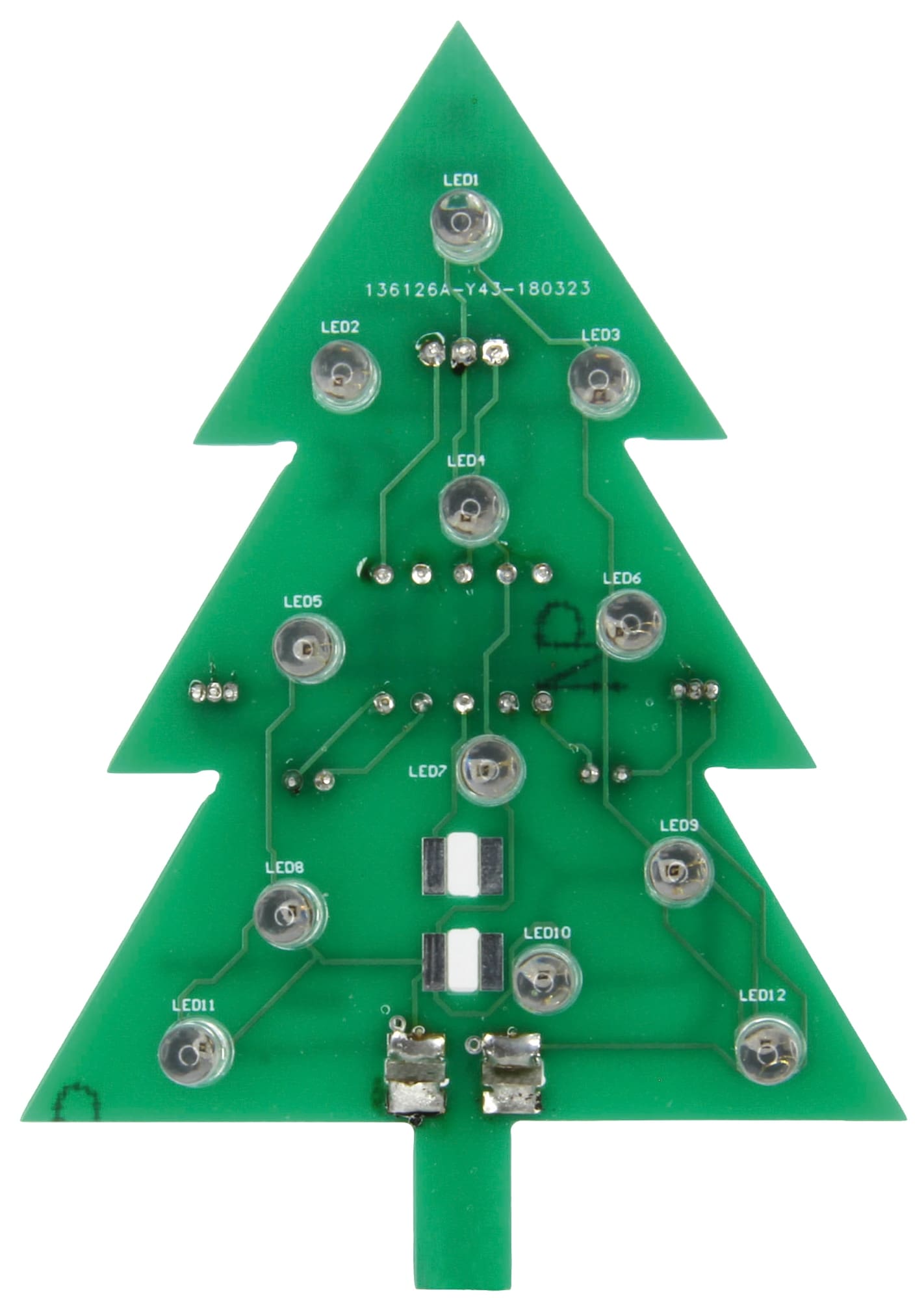 SOL-EXPERT Lötbausatz Weihnachtsbaum mit Kerzen-LEDs, 76335