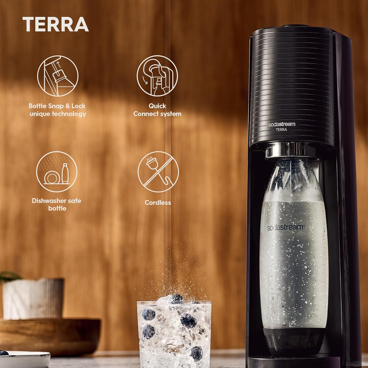 SODASTREAM Wassersprudler Terra, 1 L, schwarz SODASTREAM Wassersprudler Terra, 1 L, schwarz