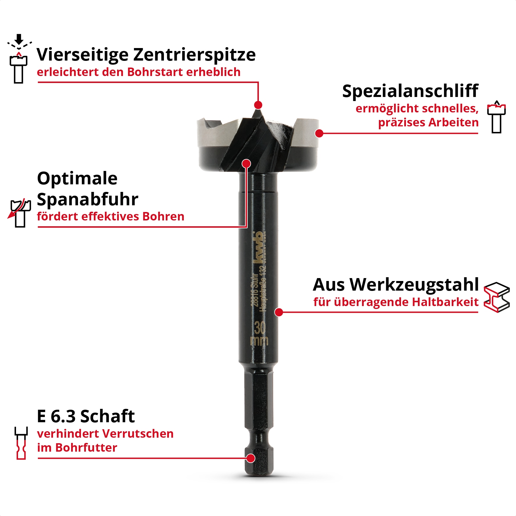 KWB Forstnerbohrer-Set, 706400, 5-teilig