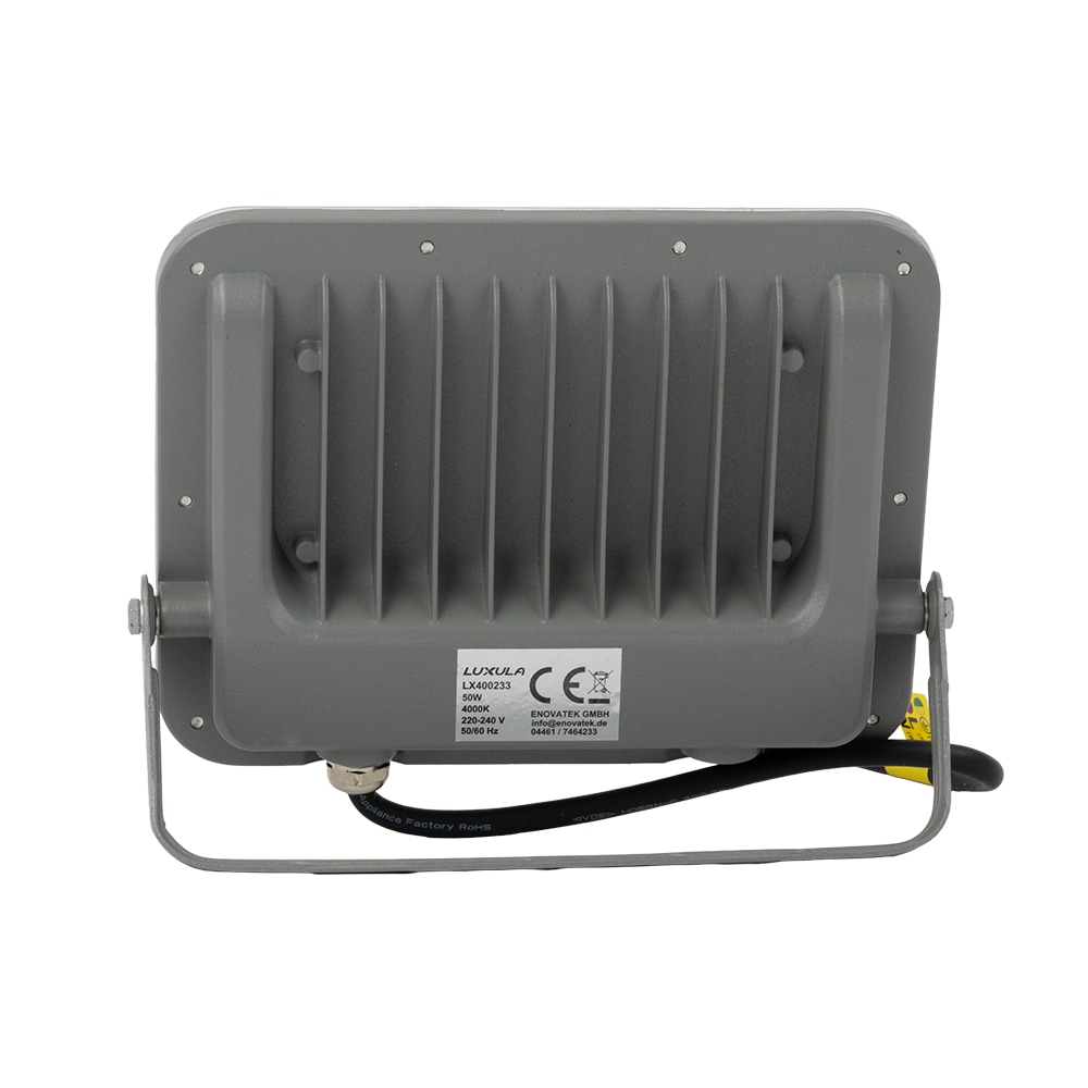 LUXULA LED-Fluter, EEK: E, 50W, 6500lm, 4000K, IP65, grau