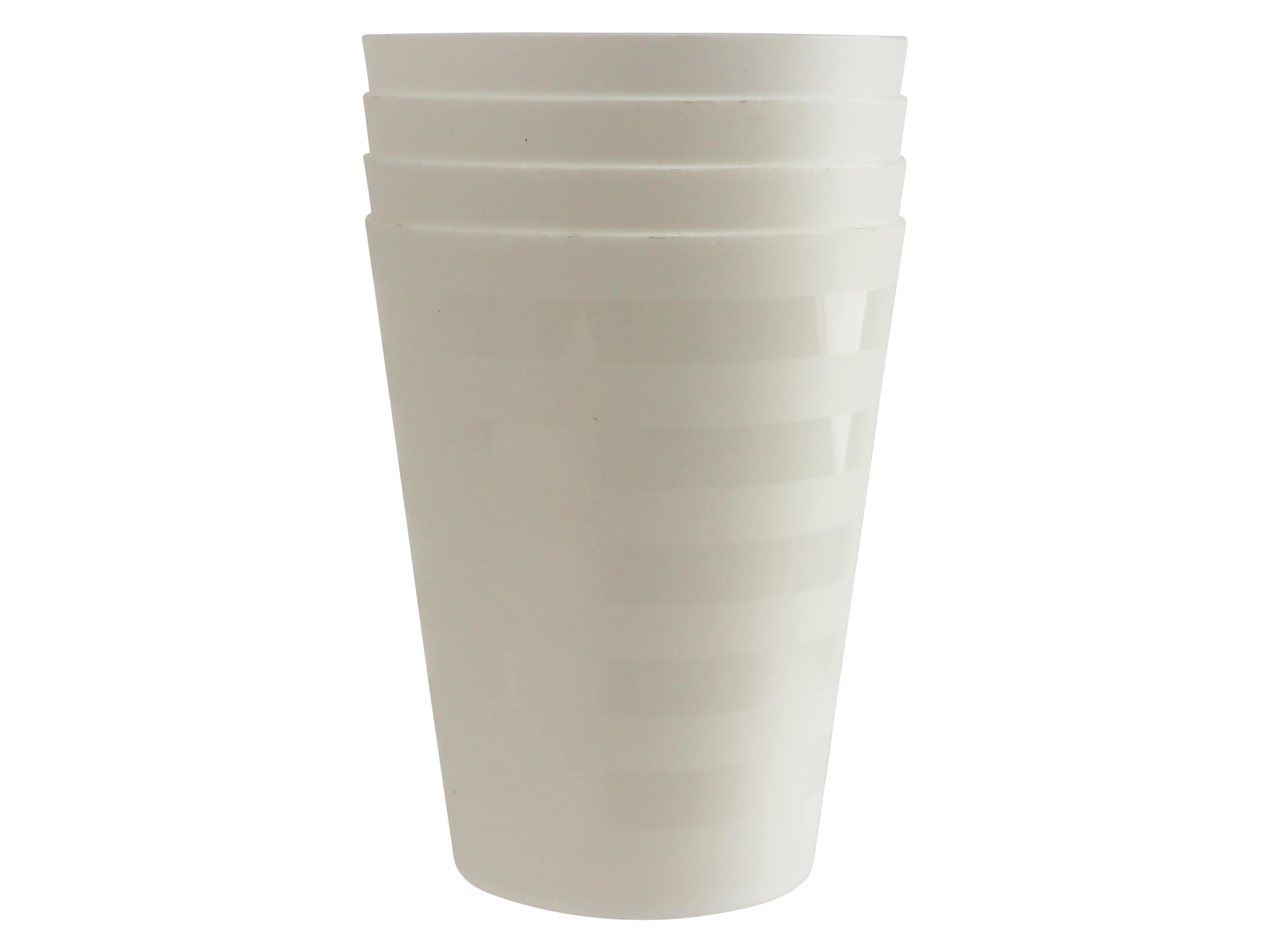 Camping-Trinkbecher, 4-teilig, weiß, ca. 0,25 l Camping-Trinkbecher, 4-teilig, weiß, ca. 0,25 l