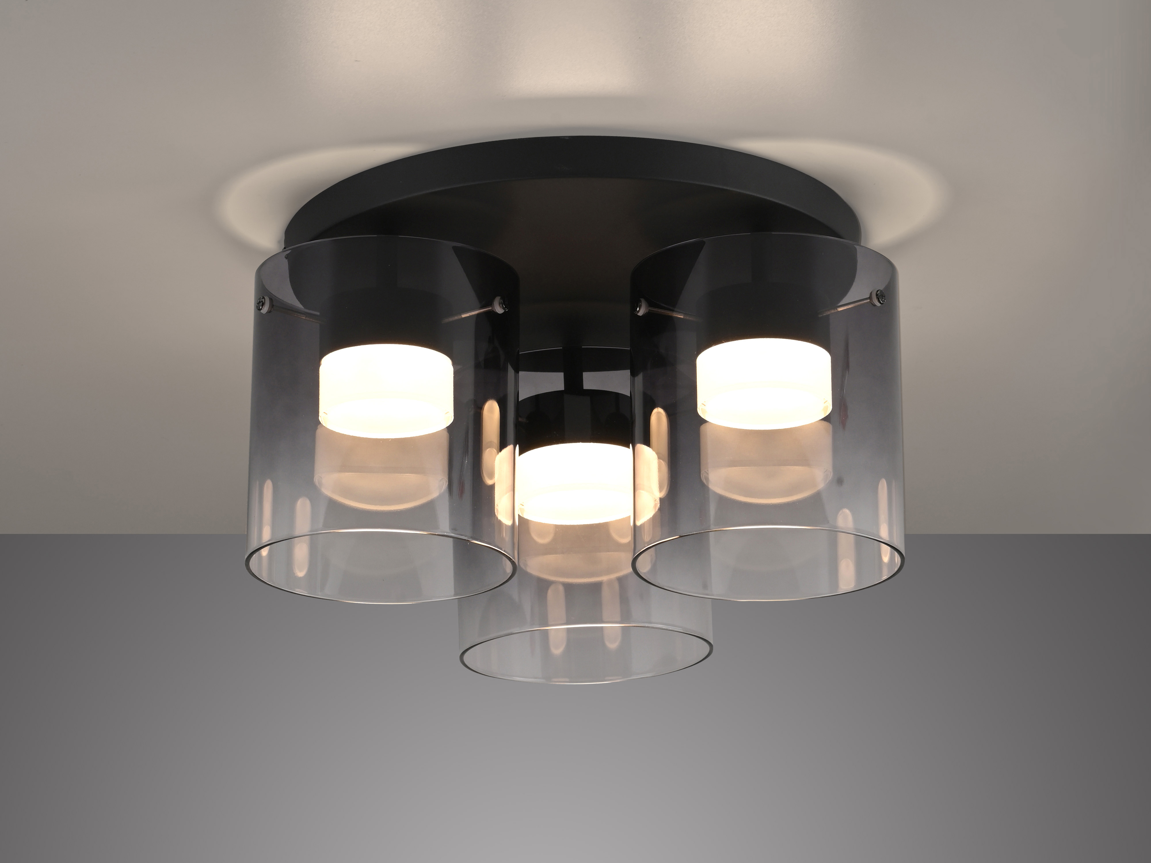 JUST LIGHT LED-Deckenleuchte 14041-18, 7,5W, 800lm, 3000K, schwarz