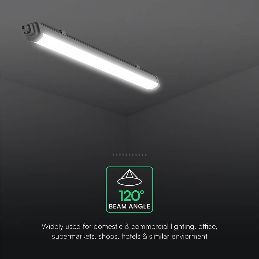 V-TAC LED-Deckenleuchte VT-233906, EEK: E, 48W, 5760lm, 6500K, 120°, IP65 V-TAC LED-Deckenleuchte VT-233906, EEK: E, 48W, 5760lm, 6500K, 120°, IP65