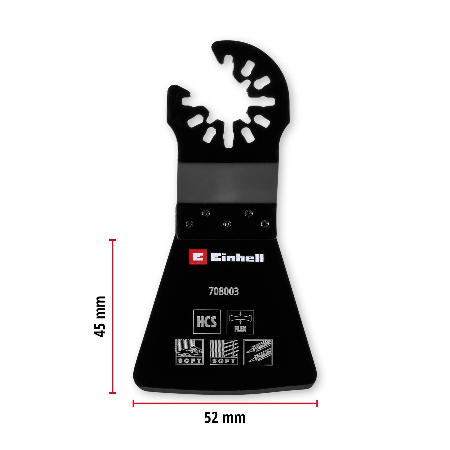 EINHELL Schaber, 708003, HCS, Flexibel, 52 mm