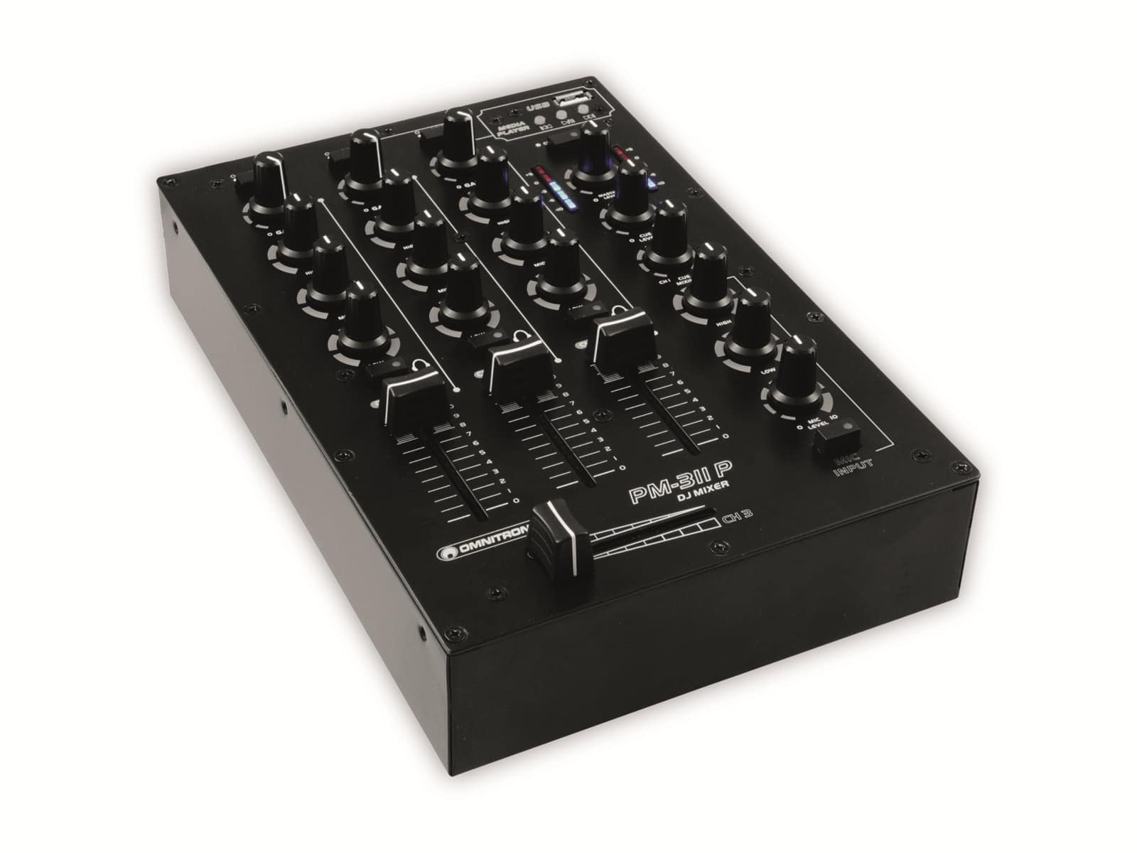 OMNITRONIC 3-Kanal-DJ-Mixer PM-311P, mit MP3-Player