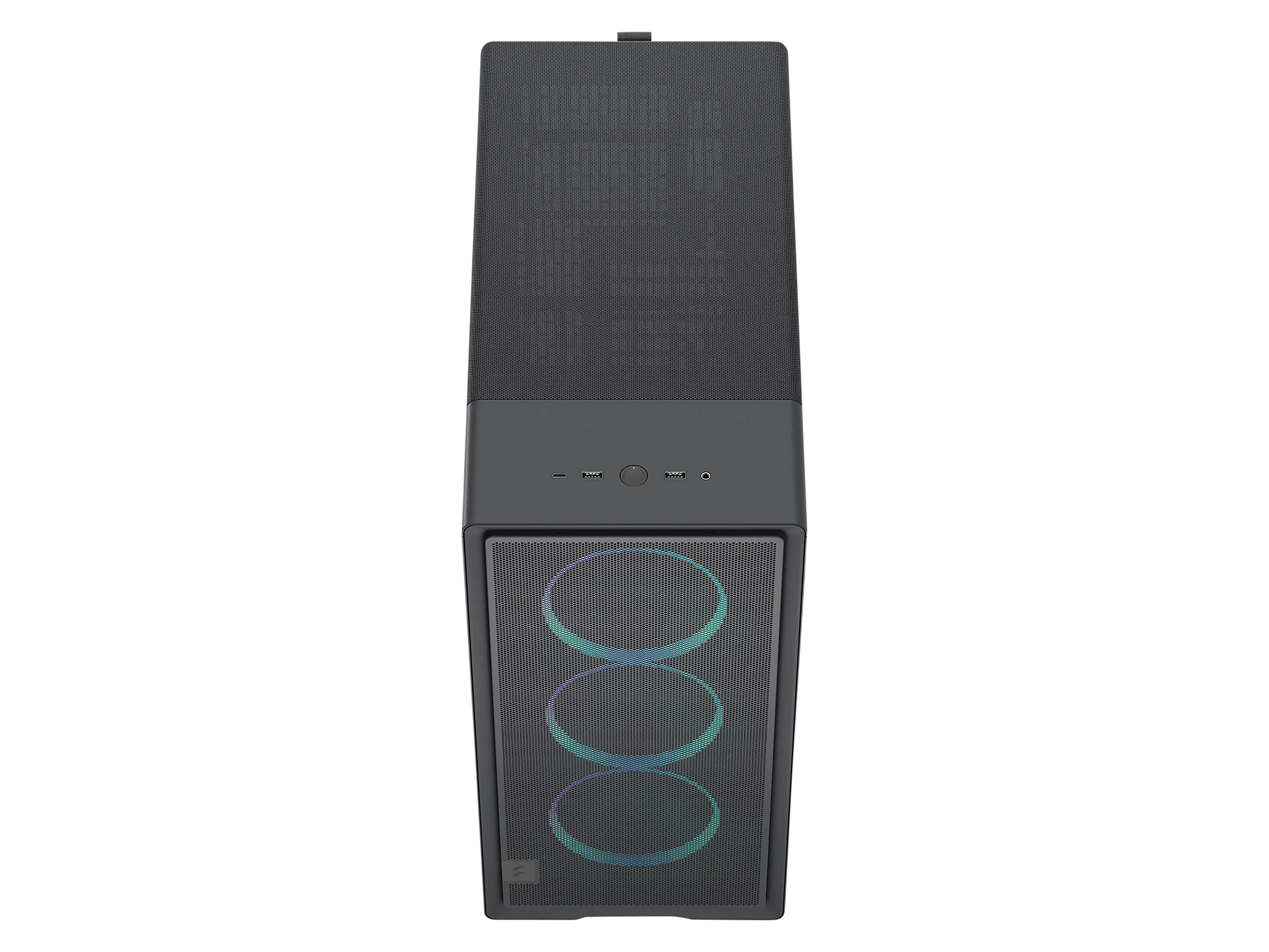 FRACTAL Midi Tower Design Epoch Black TG RGB Light