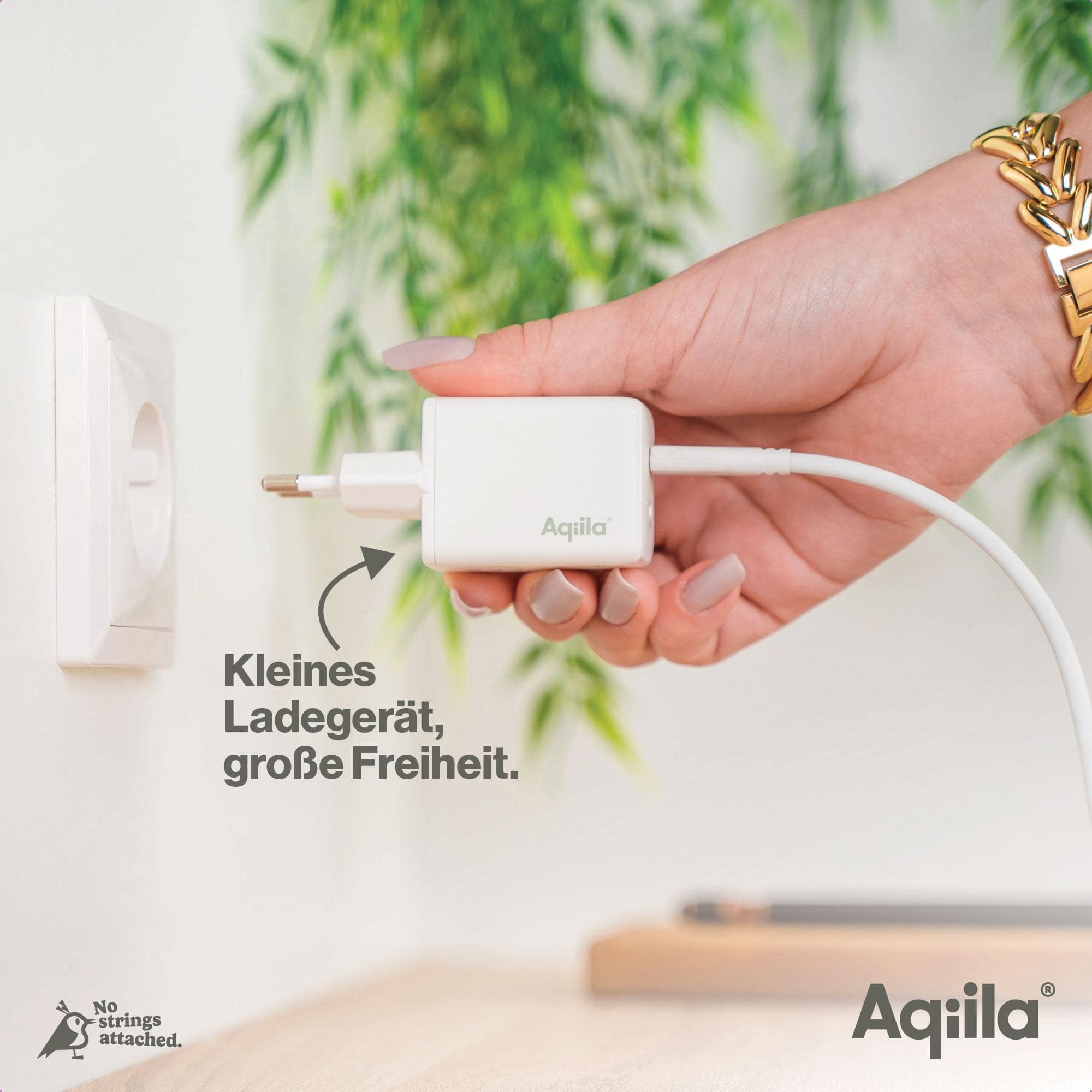AQIILA USB-Lader Chargebird W2, 45 W, 2-fach, 2x USB-C, weiß AQIILA USB-Lader Chargebird W2, 45 W, 2-fach, 2x USB-C, weiß