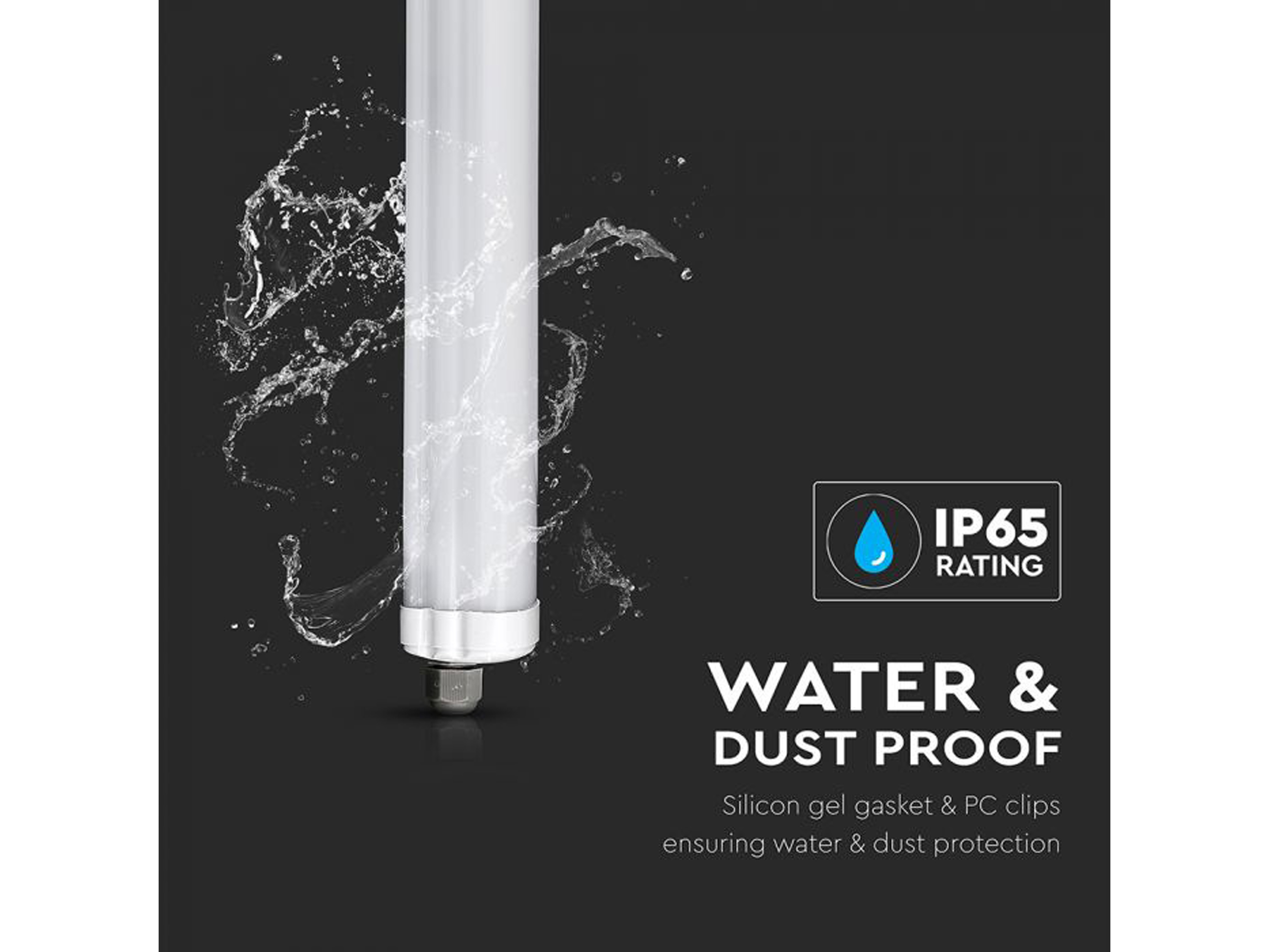 V-TAC LED-Feuchtraumleuchte VT-1249, 36W, 4000K, EEK: E, 4820lm, neutralweiß, IP65, 120 cm