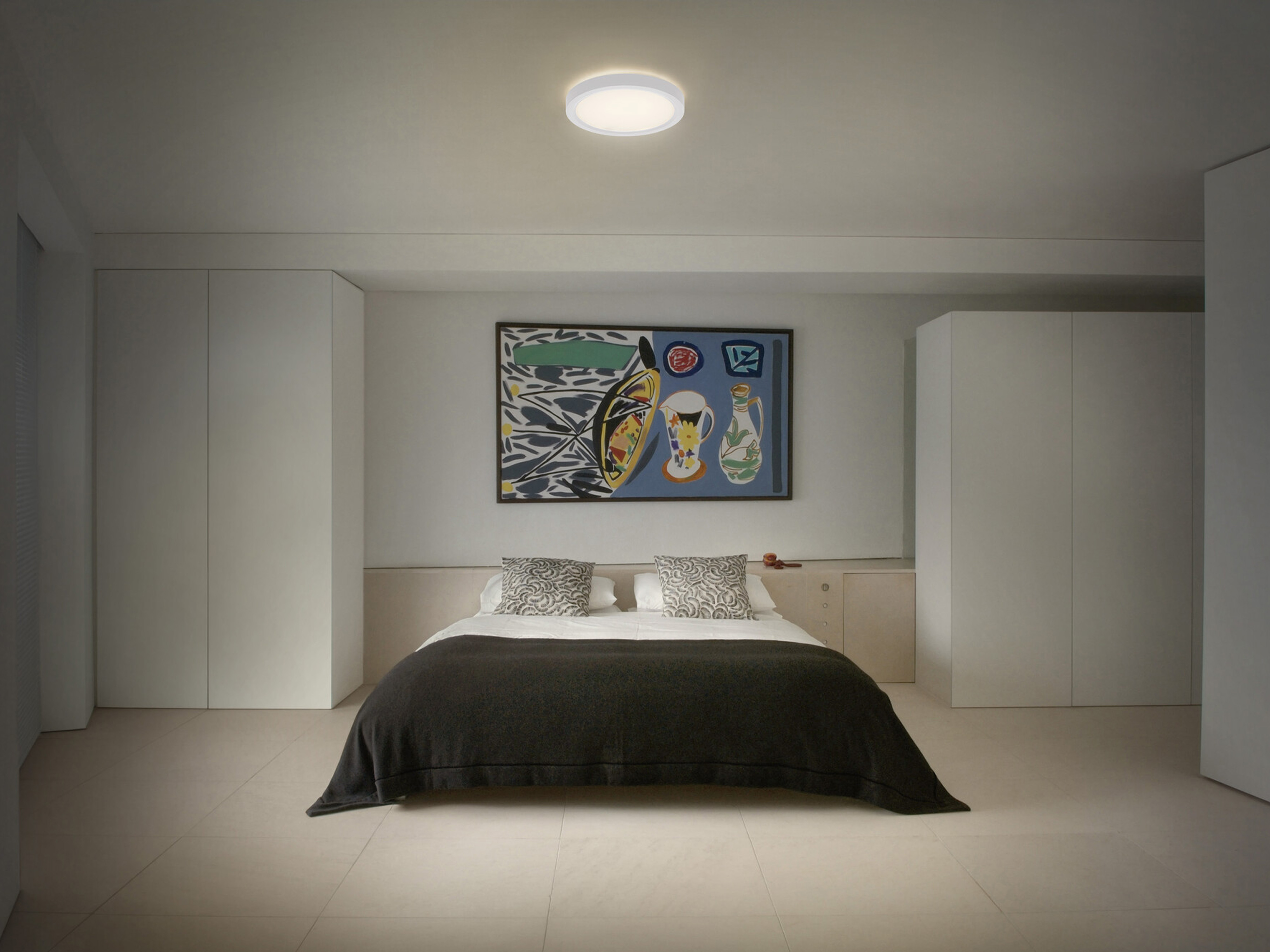 OSRAM LED-Deckenleuchte, 16W, 3000K, 1200lm, warmweiß, IP20, dimmbar, weiß, Ø19,5 cm