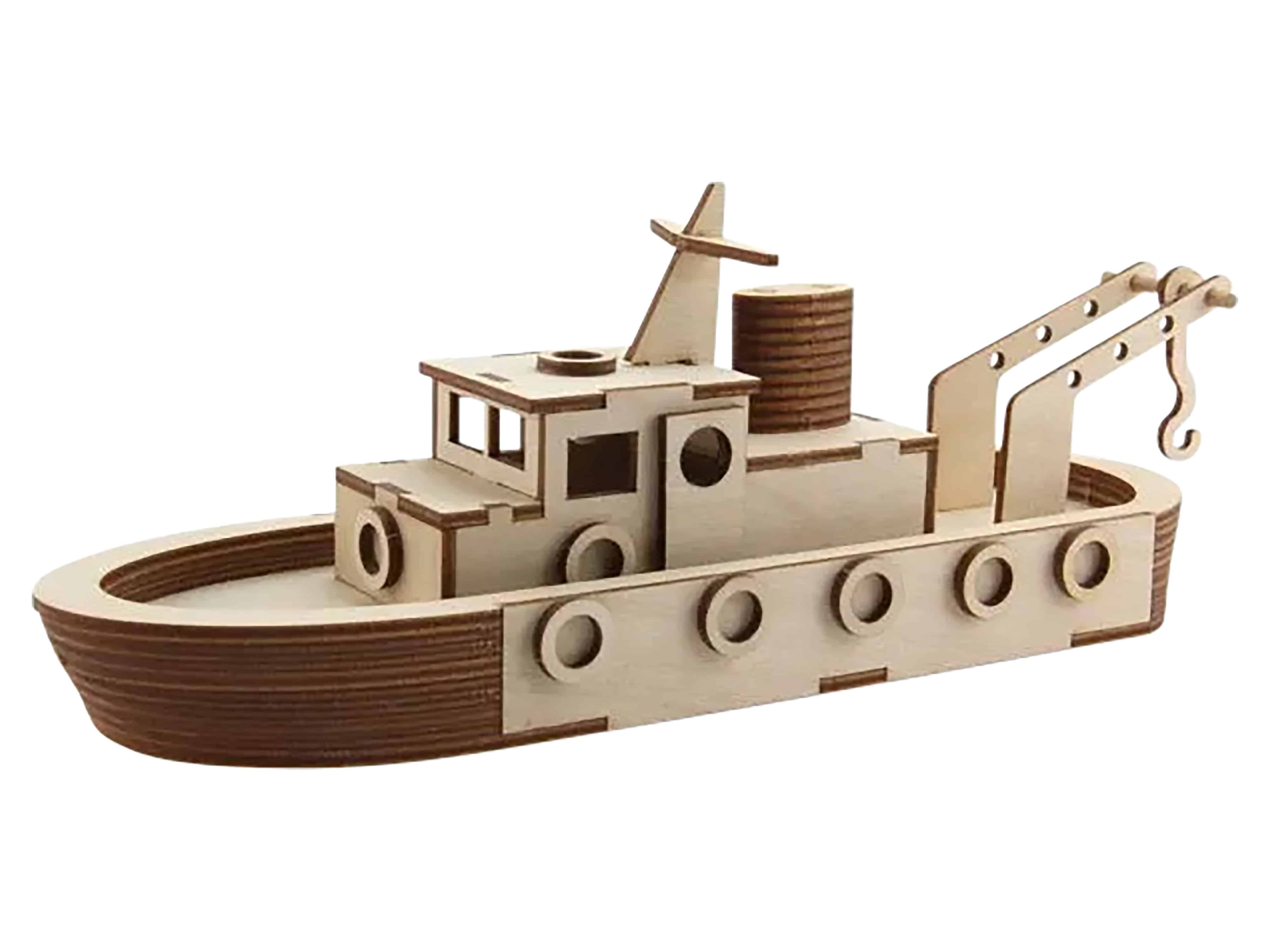 SOL-EXPERT Holzbausatz Hafenschlepper Speedy