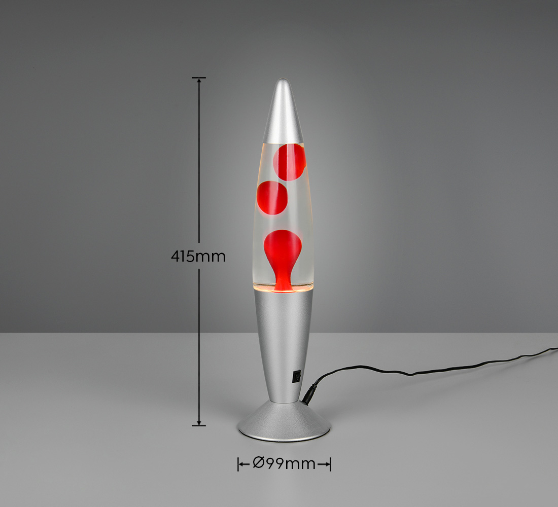 REALITY LED-Lava-Tischleuchte Vesuv, R50079110, 28W, 260lm, 3000K