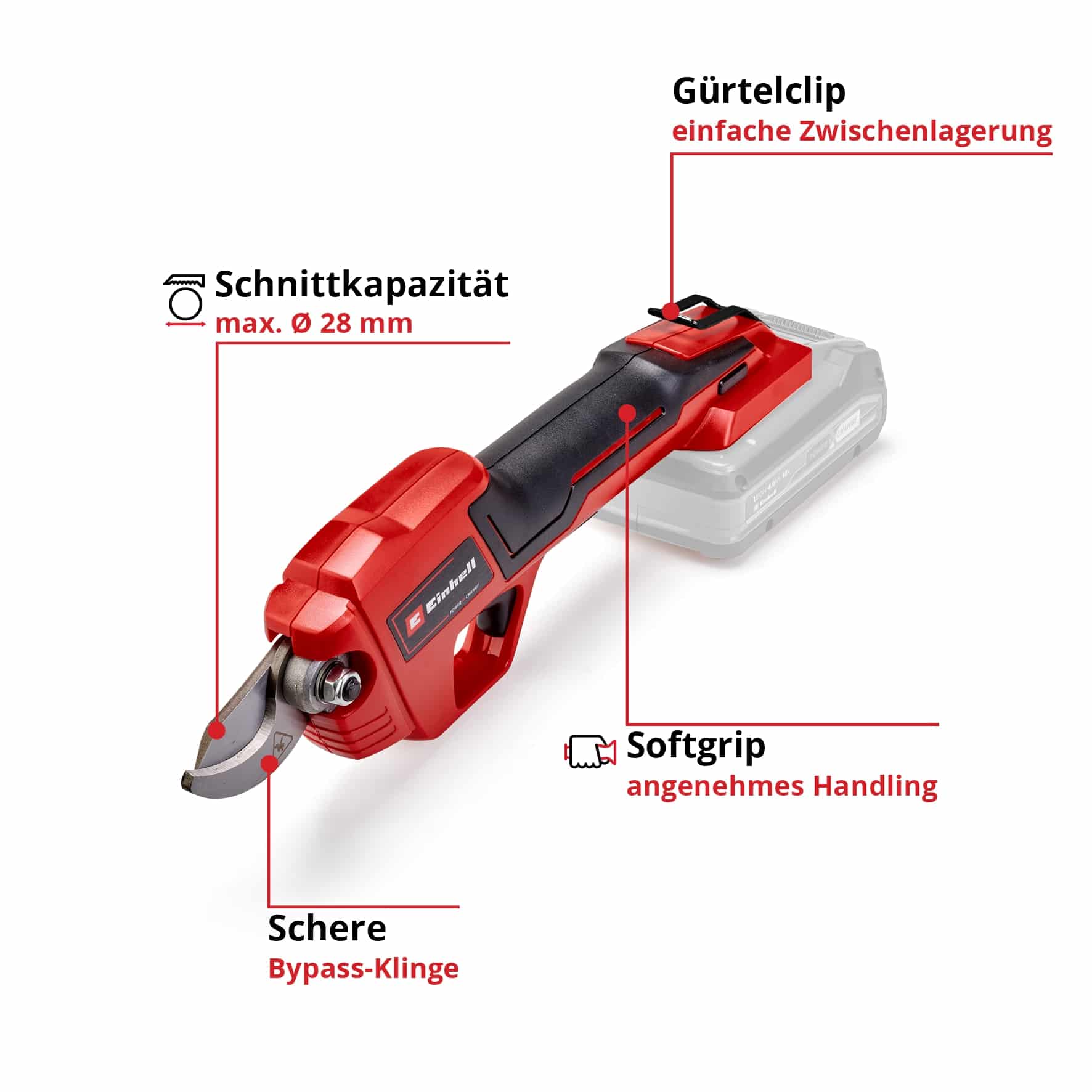EINHELL Akku-Astschere GE-LS 18 Li - Solo + Systemkoffer E-Case S-F EINHELL Akku-Astschere GE-LS 18 Li - Solo + E-Box Koffer S-F