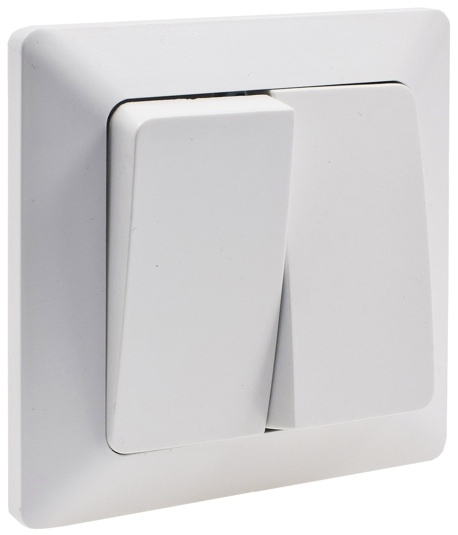 MILOS Serienschalter 22774, UP, 10A/250V, 2-fach, weiß matt MILOS Serienschalter 22774, UP, 10A/250V, 2-fach, weiß matt