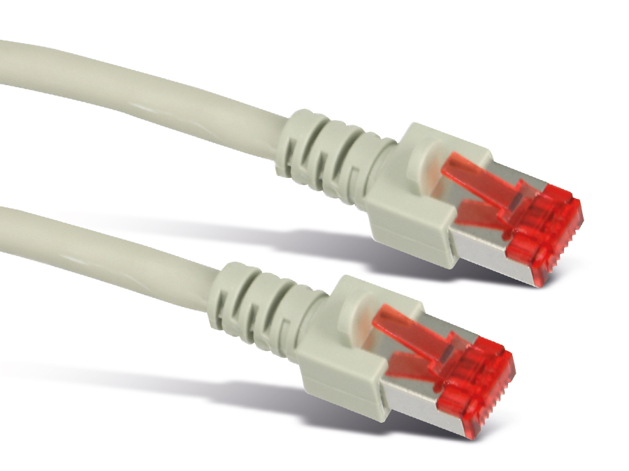 S-IMPULS Netzwerkpatchkabel CAT.6 , RJ45, 1:1, 1 m, grau