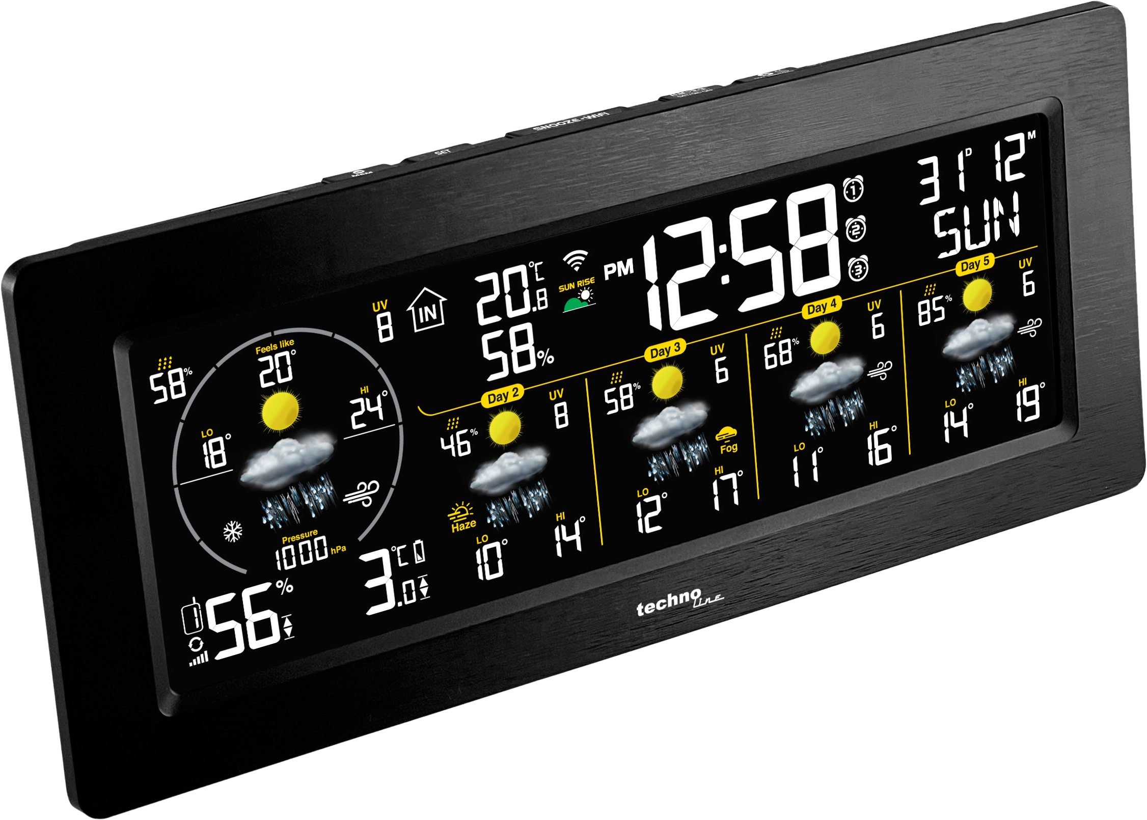 TECHNOLINE WLAN-Wetterstation WD3050, schwarz TECHNOLINE WLAN-Wetterstation WD3050, schwarz