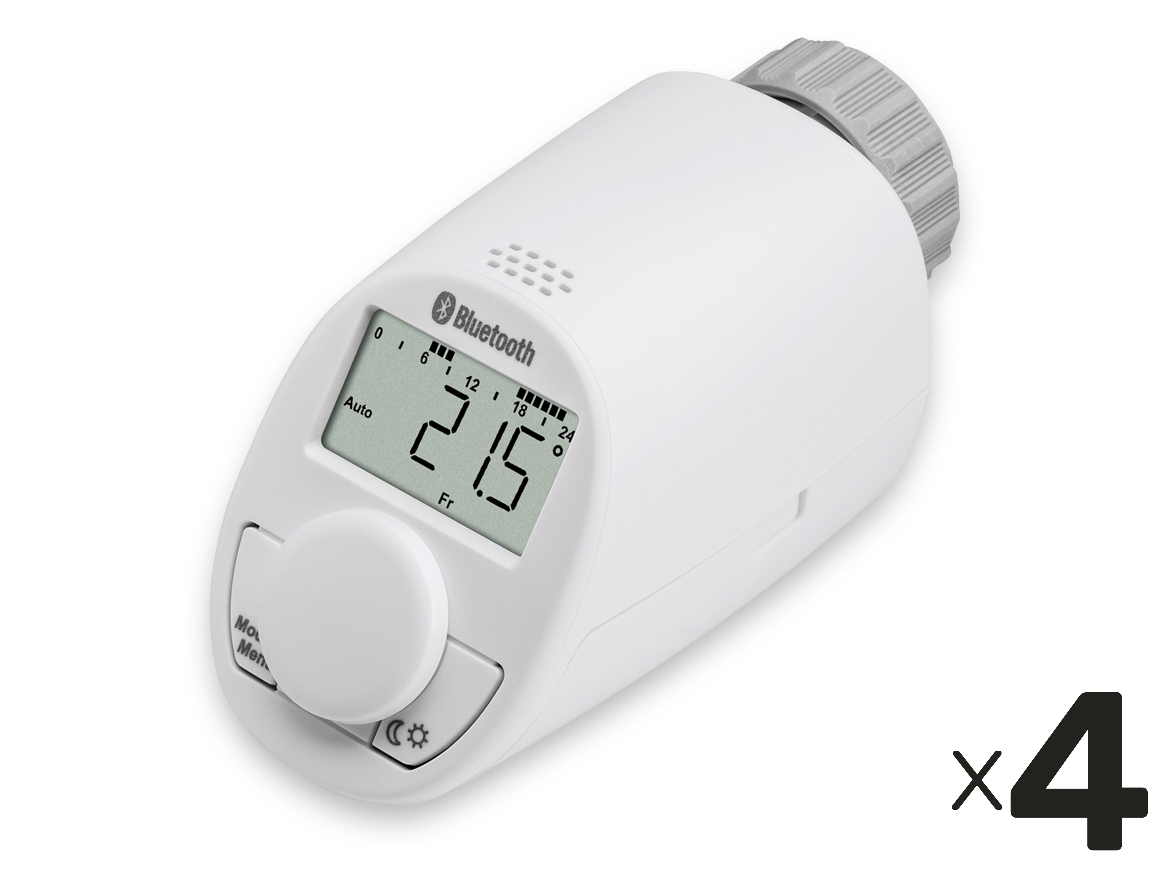 EQIVA Heizkörper-Thermostatkopf mit Bluetooth, 4 Stück EQIVA Heizkörper-Thermostatkopf mit Bluetooth, 4 Stück