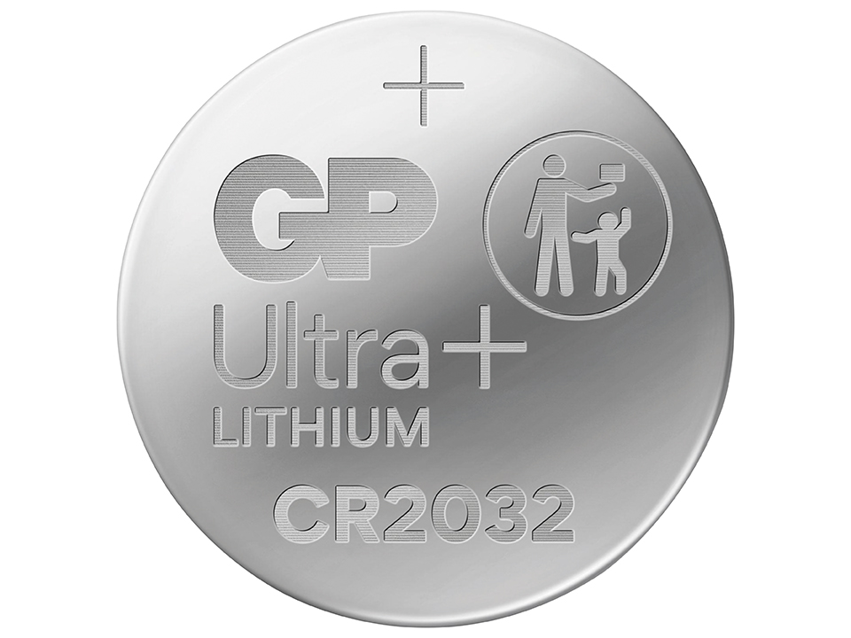 GP Ultra Plus, CR2032 Lithium Knopfzelle, 3 V, 5 Stück