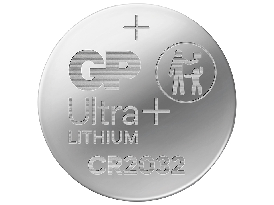 GP Ultra Plus, CR2032 Lithium Knopfzelle, 3 V, 5 Stück GP Ultra Plus, CR2032 Lithium Knopfzelle, 3 V, 5 Stück