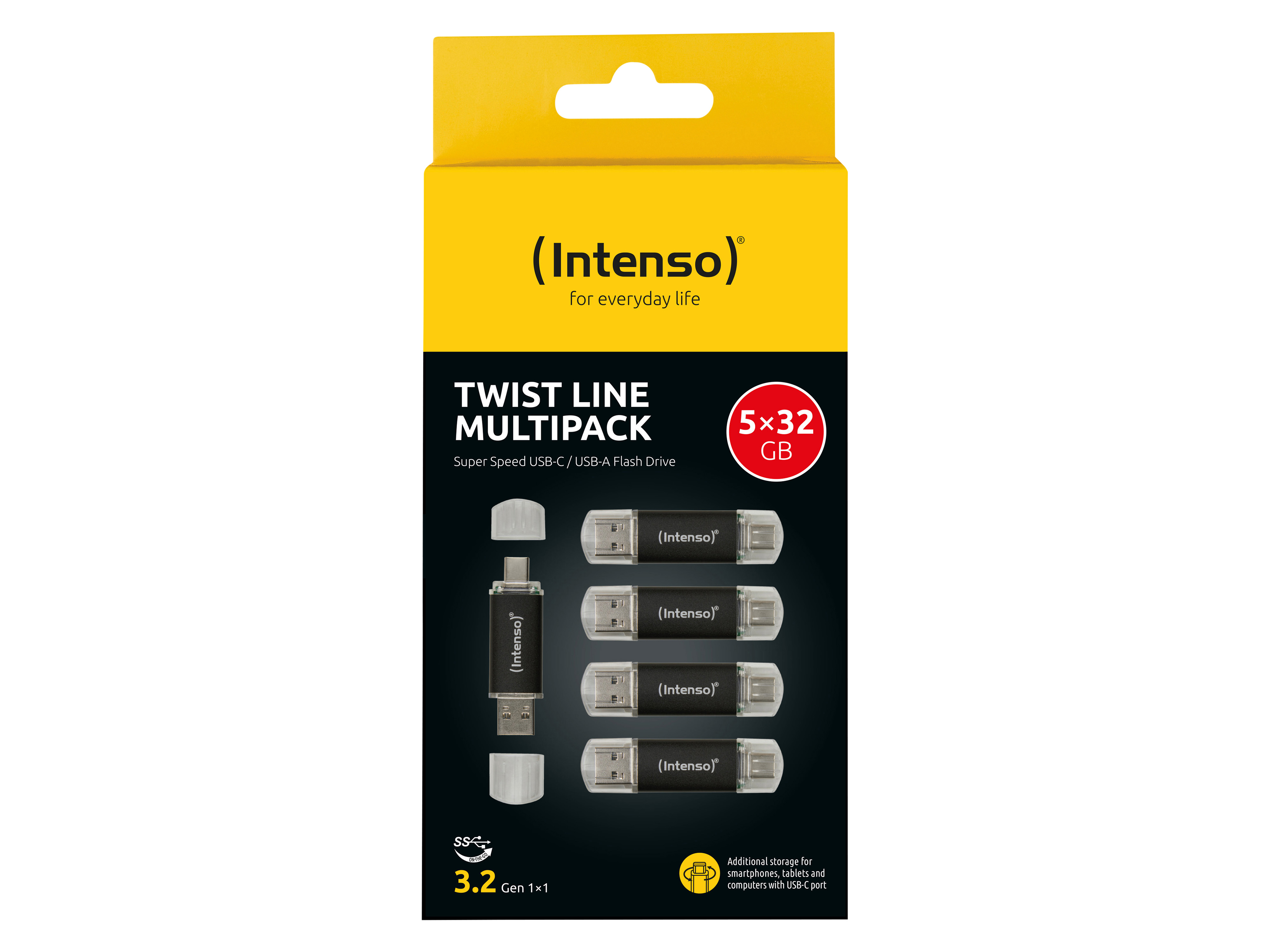 INTENSO USB-C Stick Twist Line 3539585 USB 3.2 32GB 5er Pack