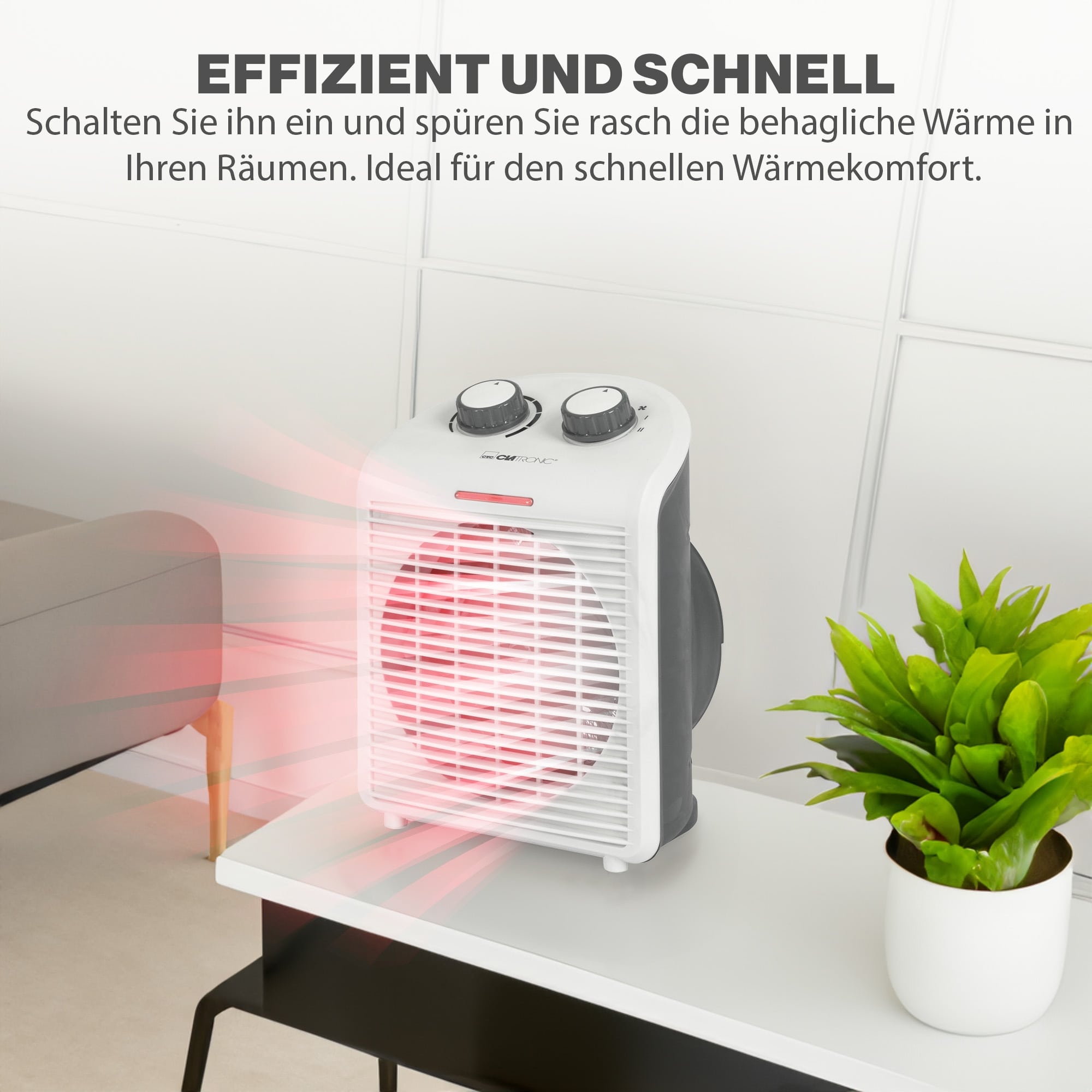 CLATRONIC Heizlüfter HL 3761, 2000 W, weiß CLATRONIC Heizlüfter HL 3761, 2000 W, weiß