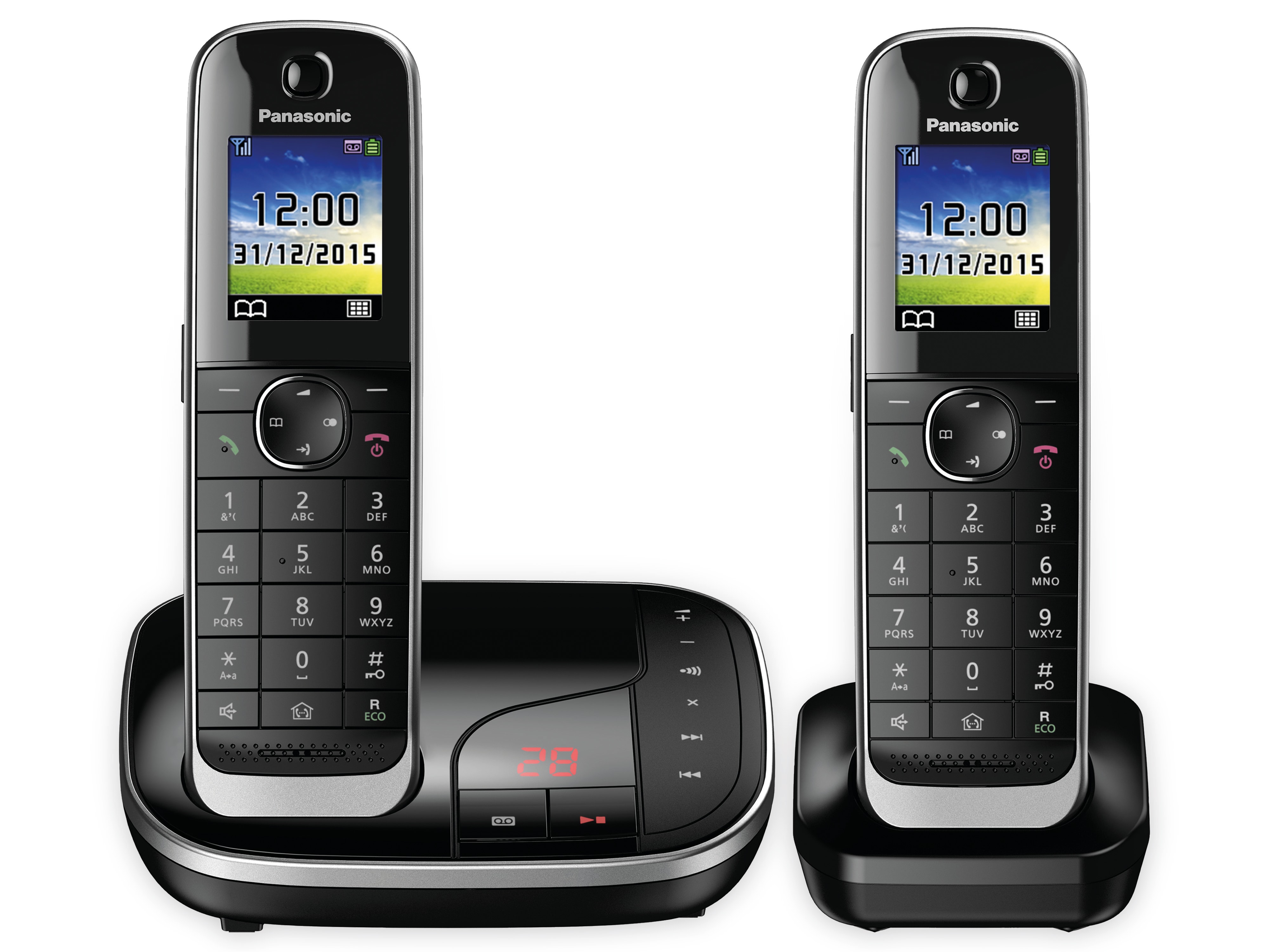 PANASONIC DECT-Telefon KX-TGJ322GB, mit AB, Duo, schwarz PANASONIC DECT-Telefon KX-TGJ322GB, mit AB, Duo, schwarz