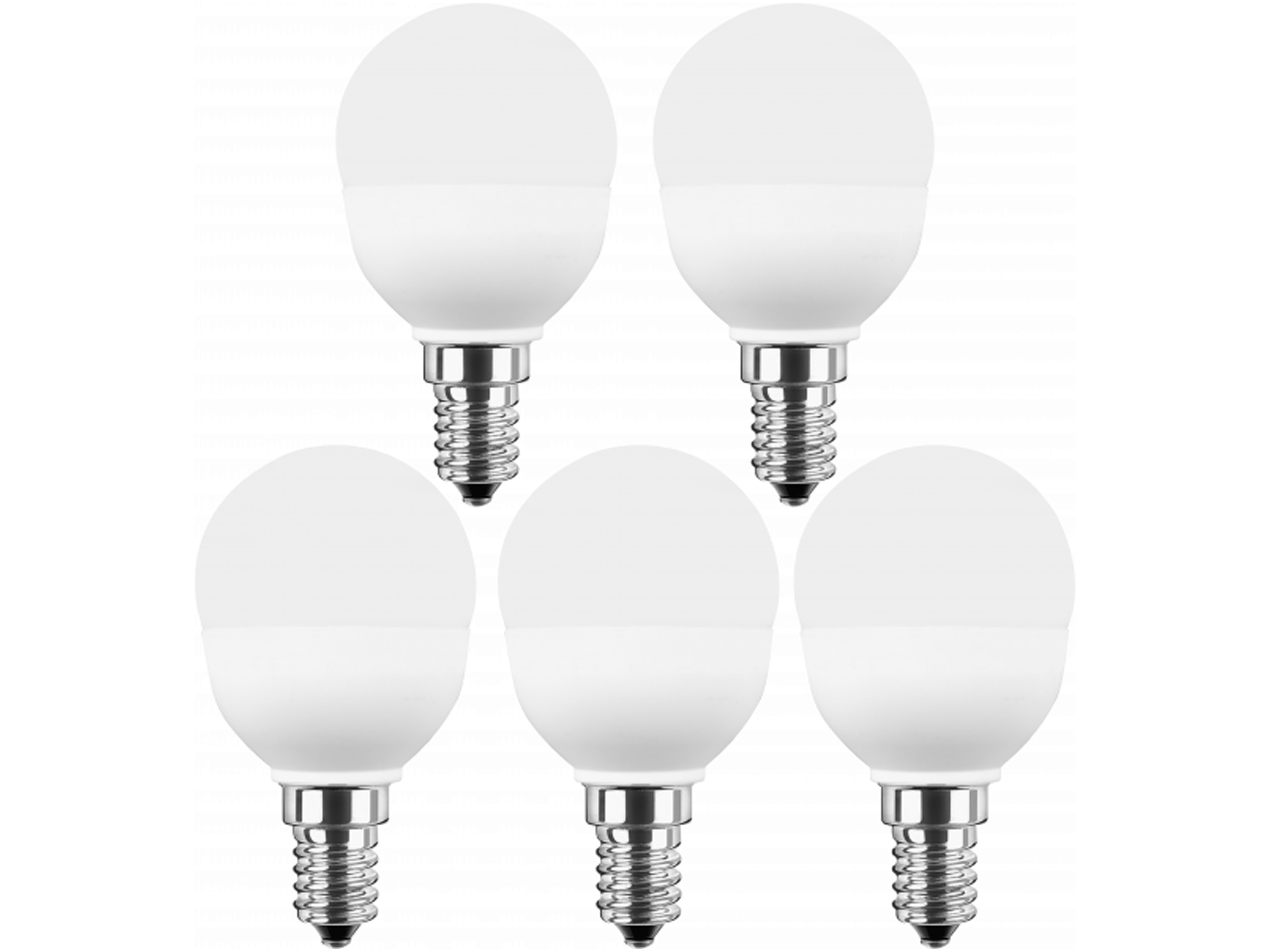 BLULAXA LED-SMD-Lampe, G45, E14, EEK: F, 5W, 470lm, 2700K, 5 Stück