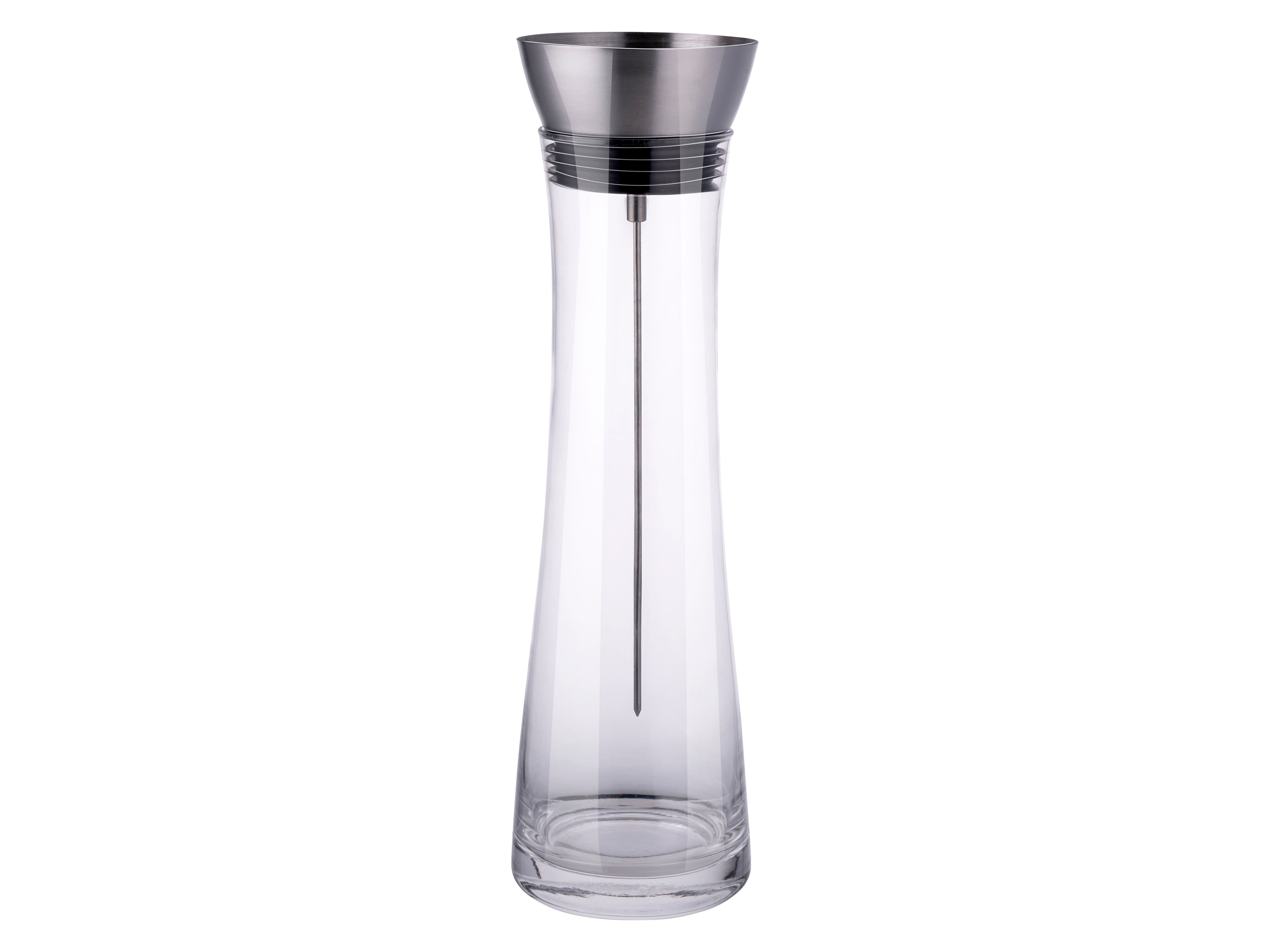 ALPINA Karaffe aus Glas, mit Spieß, 1.1L, Glas & Edelstahl, elegantes Design
