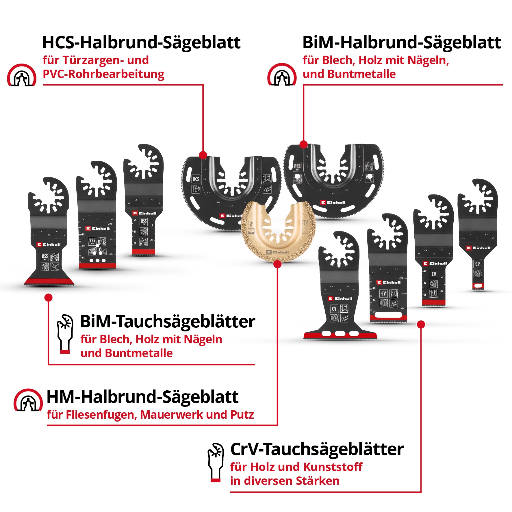EINHELL Multitool-Set, 708170, XXL-Case, 70-teilig