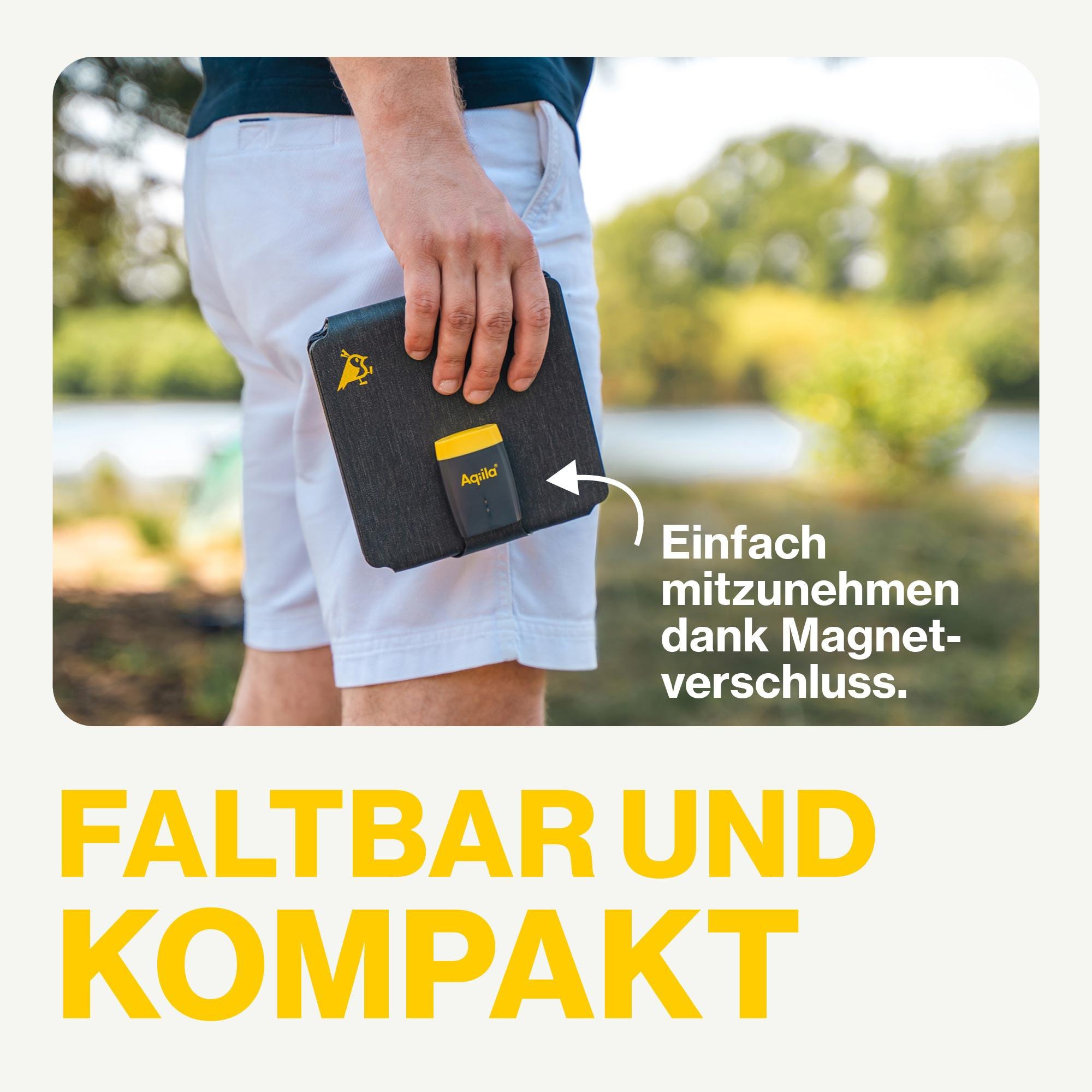 AQIILA Solarpanel Sunbird P21, 21 W, USB-C, schwarz