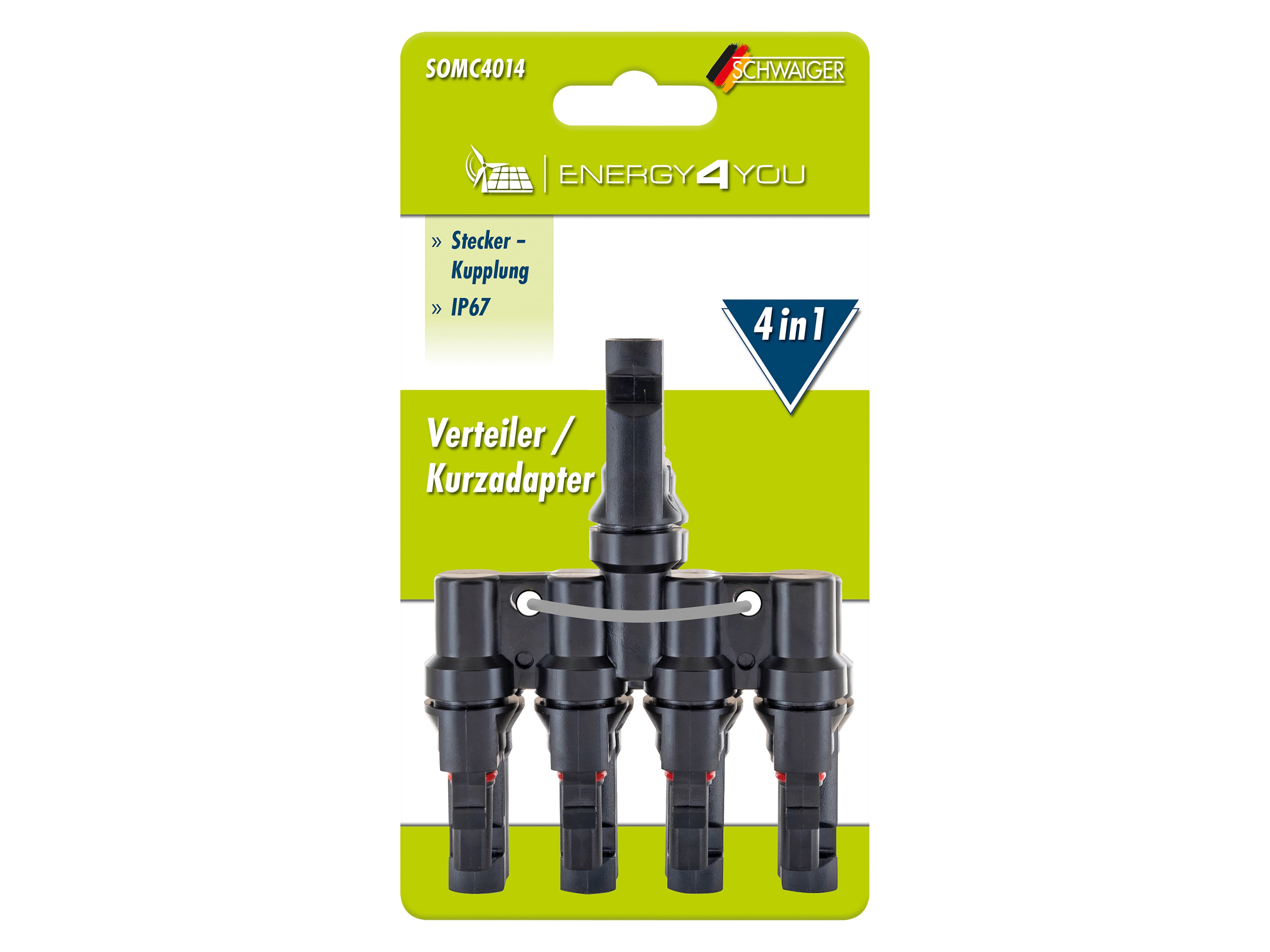 SCHWAIGER Solar Verteiler/Kurzadapter 4in1 SOMC4014