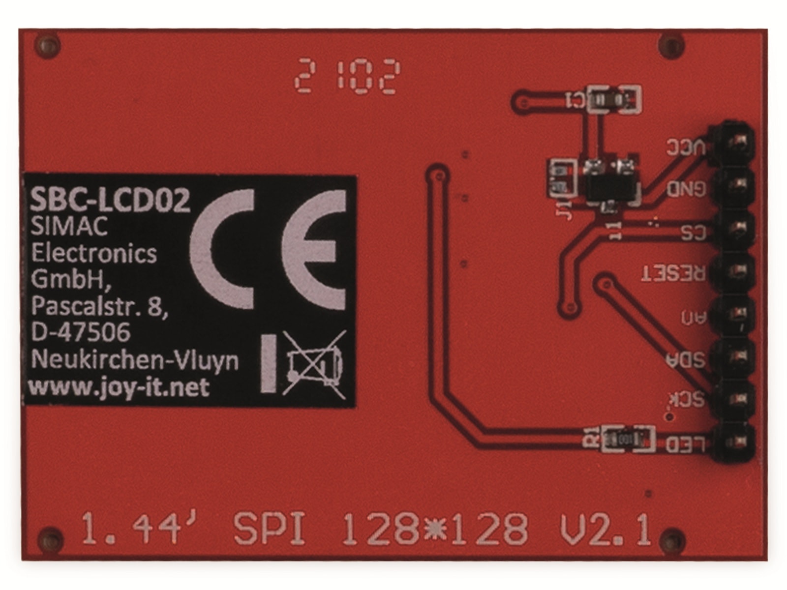 JOY-IT Display TFT, SBC-LCD02, 1.44" IPS-TFT-LCD