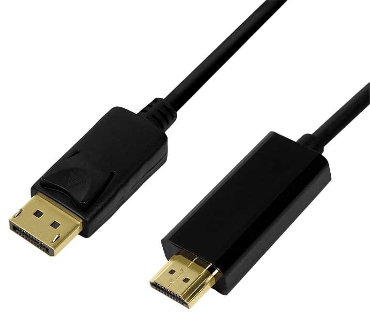 LOGILINK DisplayPort-Kabel CV01127 DP zu HDMI 4K 30Hz schwarz 2m LOGILINK DisplayPort-Kabel CV01127 DP zu HDMI 4K 30Hz schwarz 2m