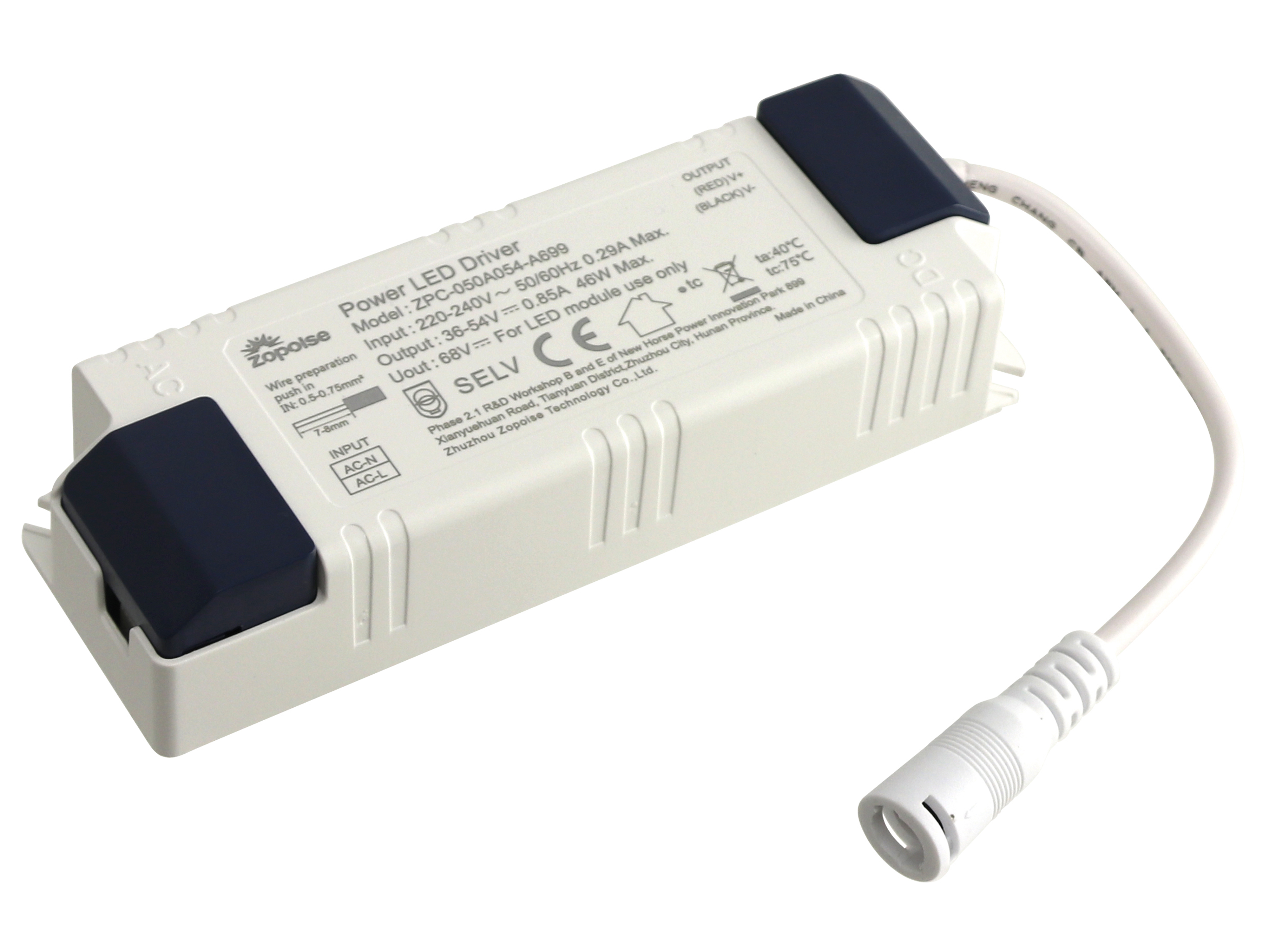 ZOPOISE LED-Schaltnetzteil ZPC-050A054-A699, 46 W