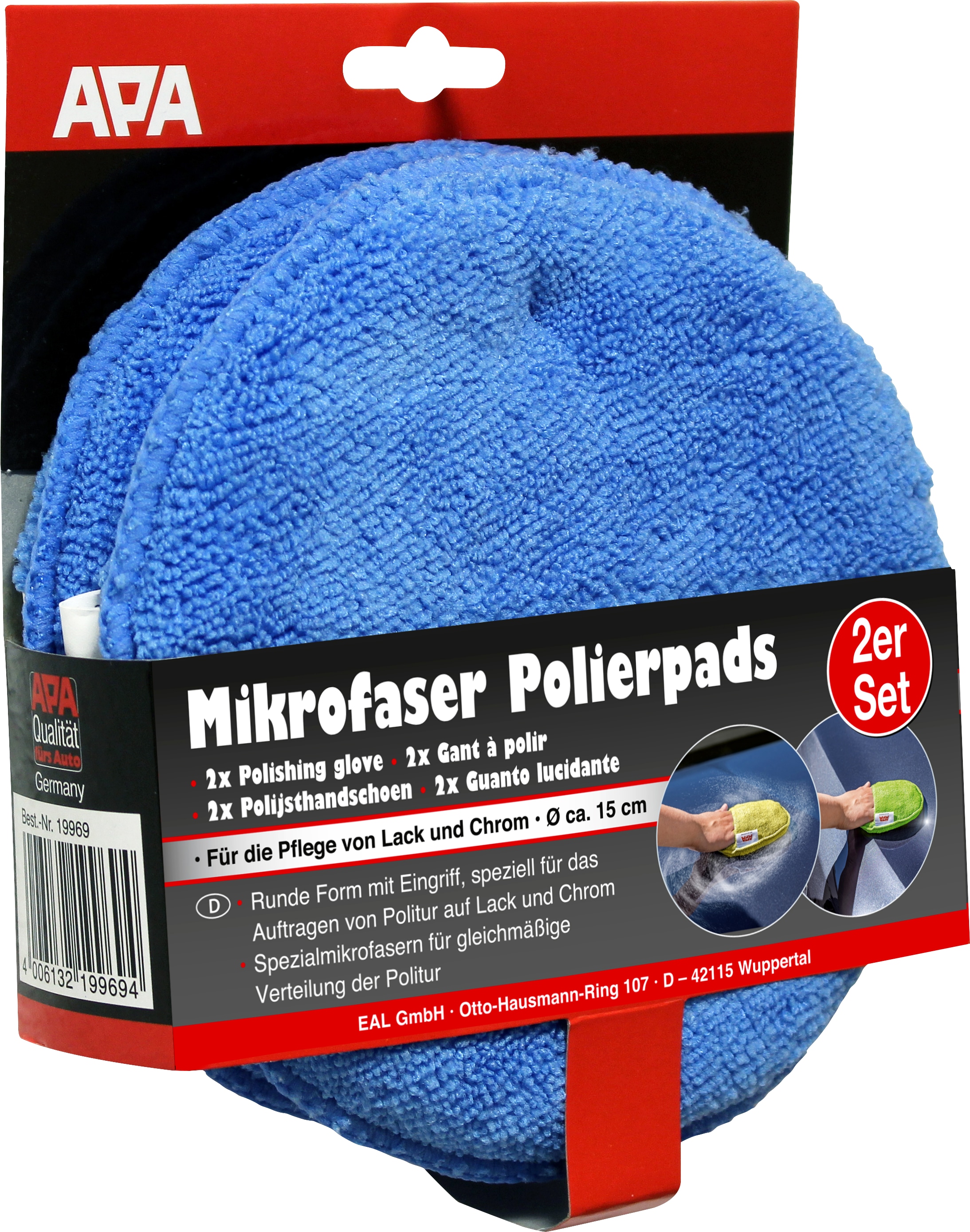 APA Mikrofaser Polierpads, 19969, 2er-Set APA Mikrofaser Polierpads, 19969, 2er-Set