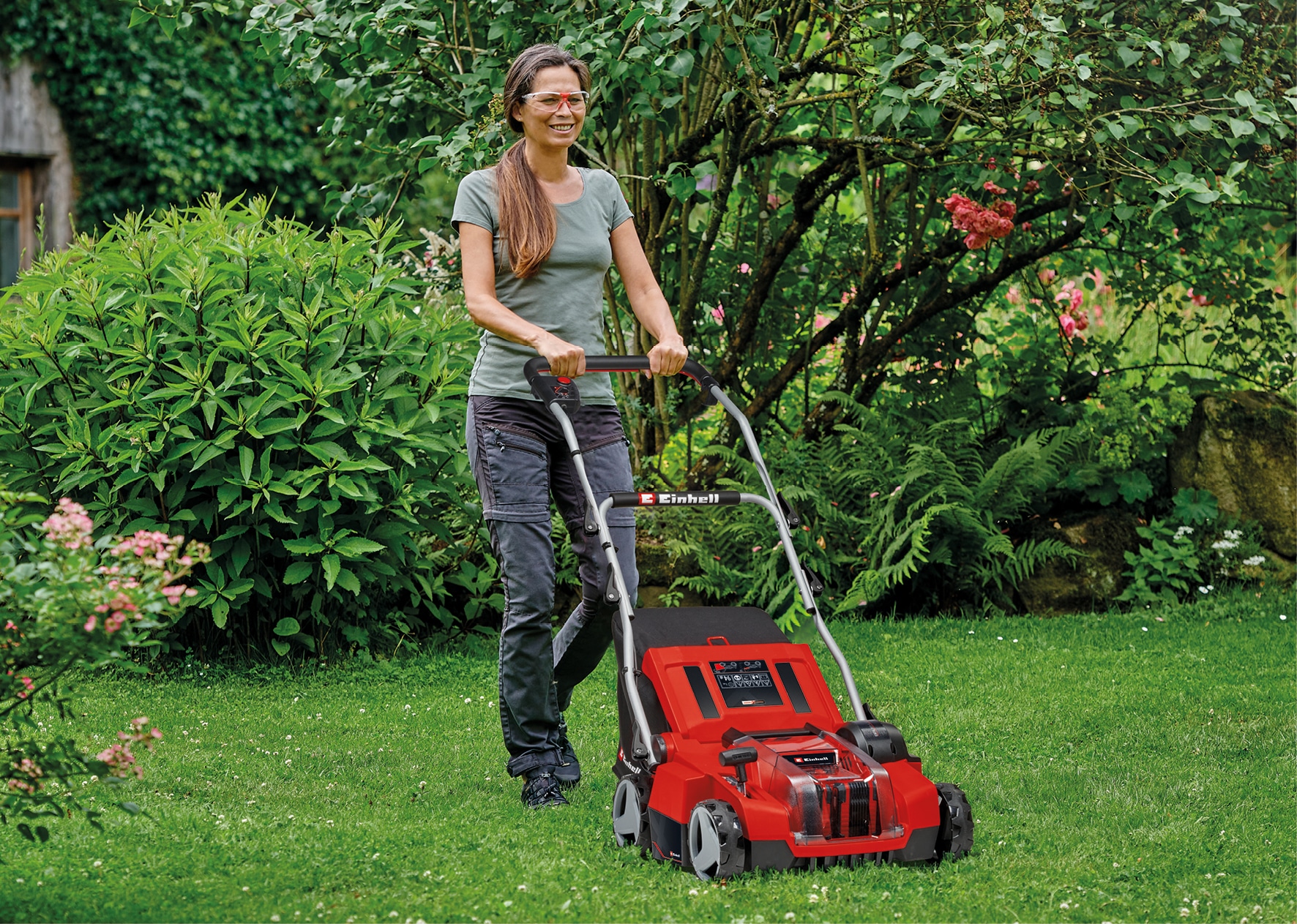EINHELL Akku-Vertikutierer-Lüfter GE-SA 36/35 Li + 2x Starterset