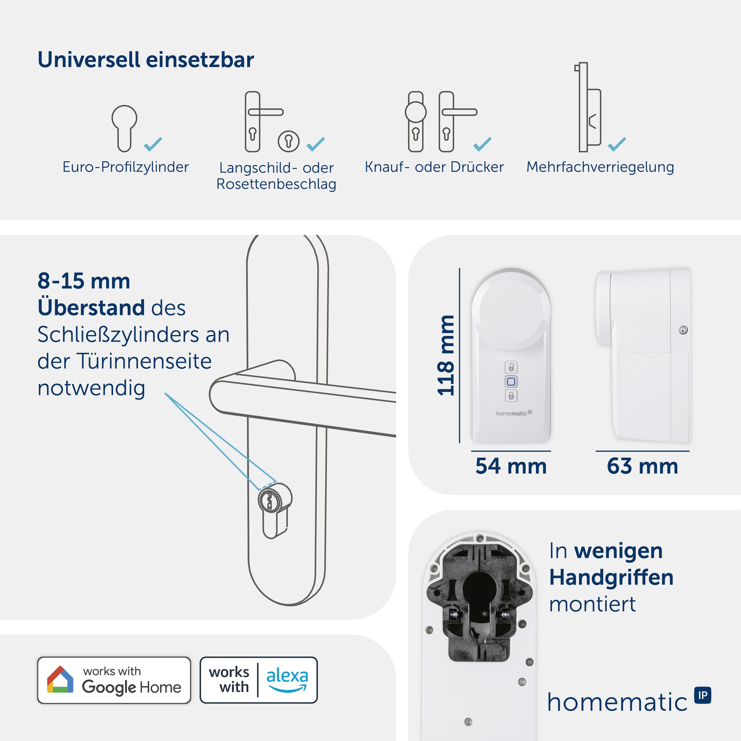HOMEMATIC IP Smart Home 154952A0 Türschlossantrieb
