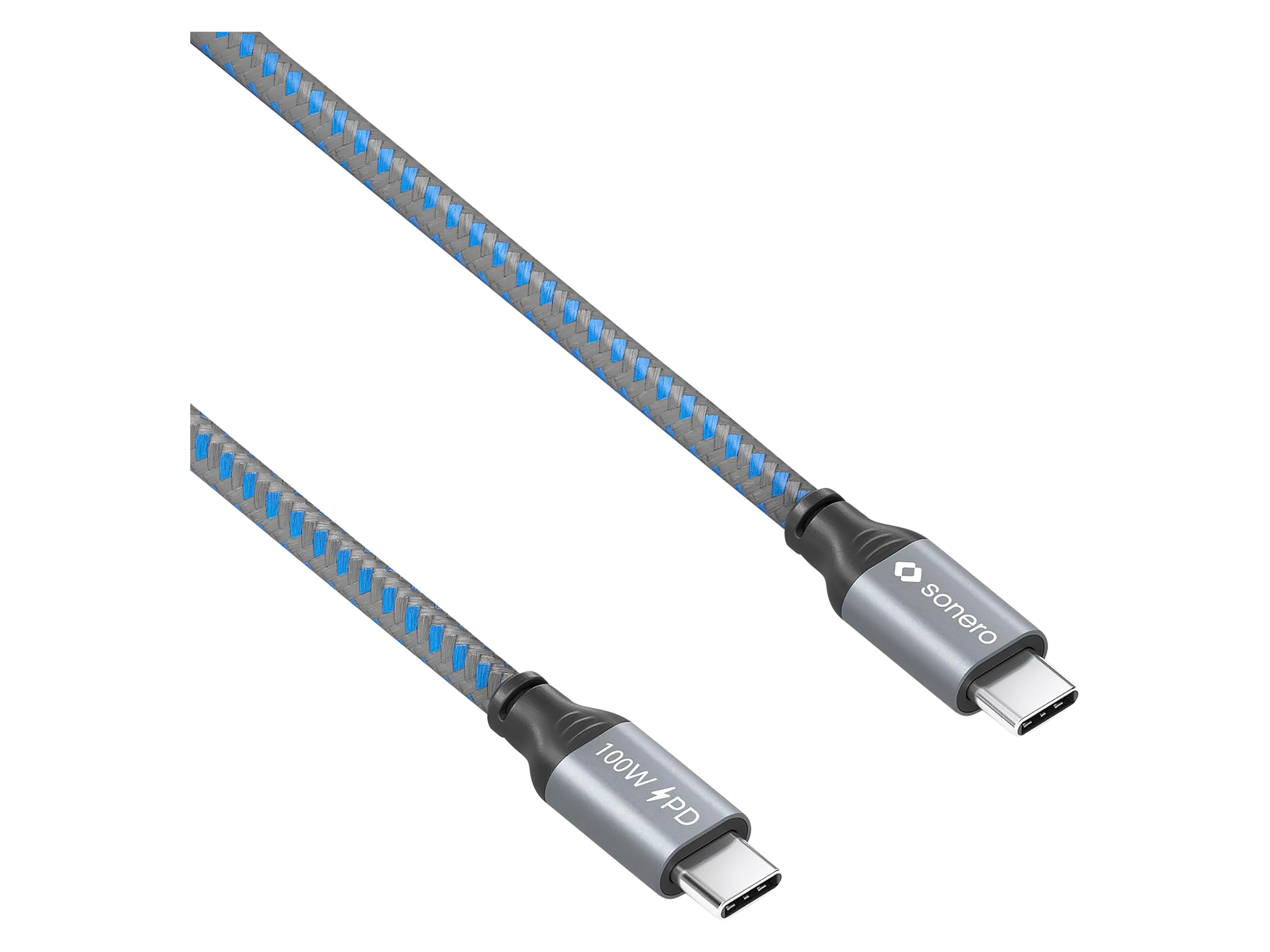 SONERO USB-C Kabel SPC-U310-020 100W PD 2m grau-blau