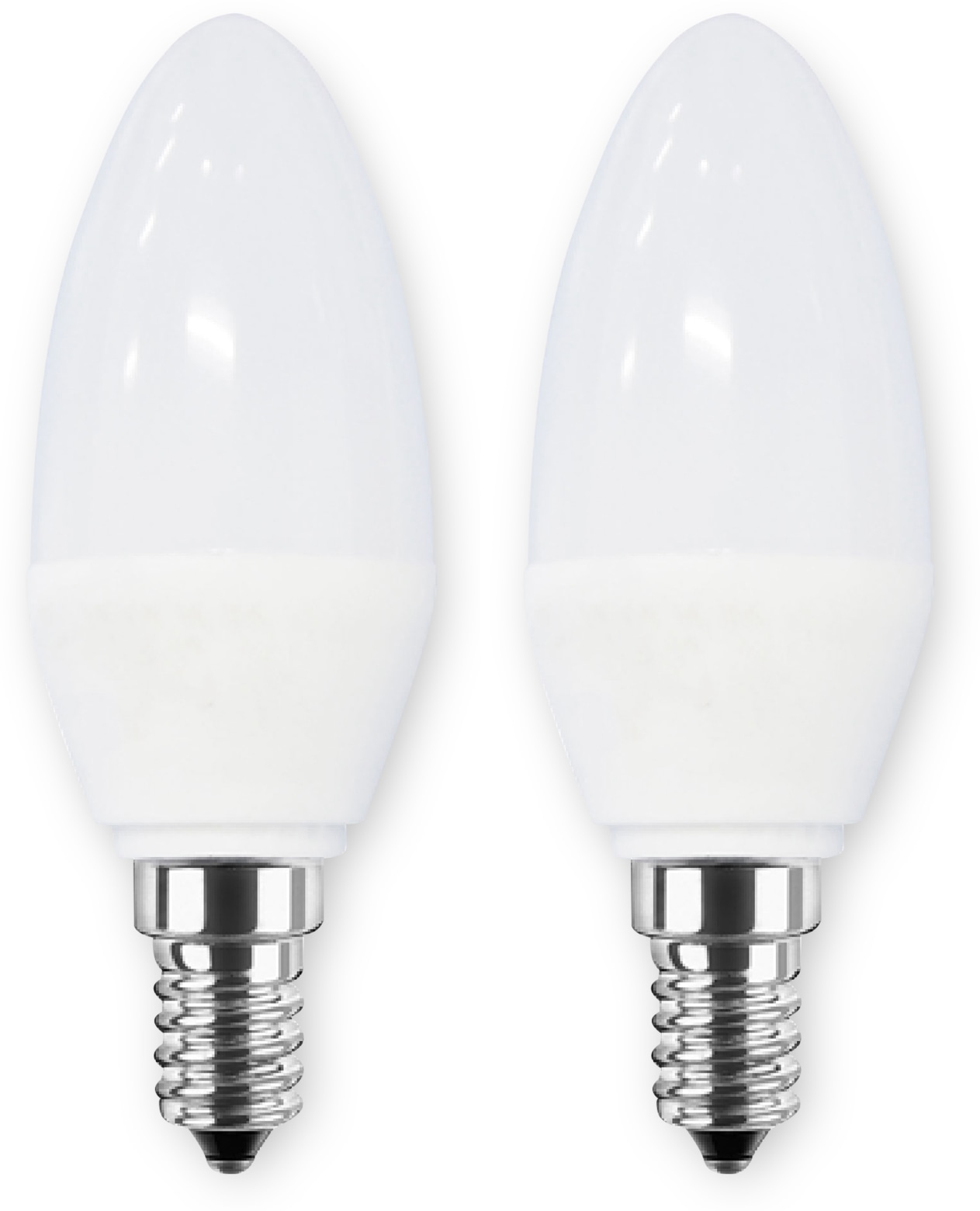 BLULAXA LED-Lampe Kerze, E14, 5 W, 470 lm, 2700 K, 2 Stück